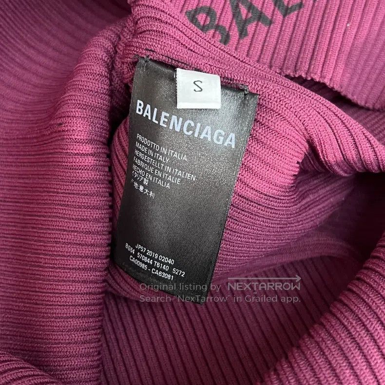 Balenciaga Balenciaga Full Logo Knit Sweater Size US S / EU 44-46 / 1 - 3 Thumbnail