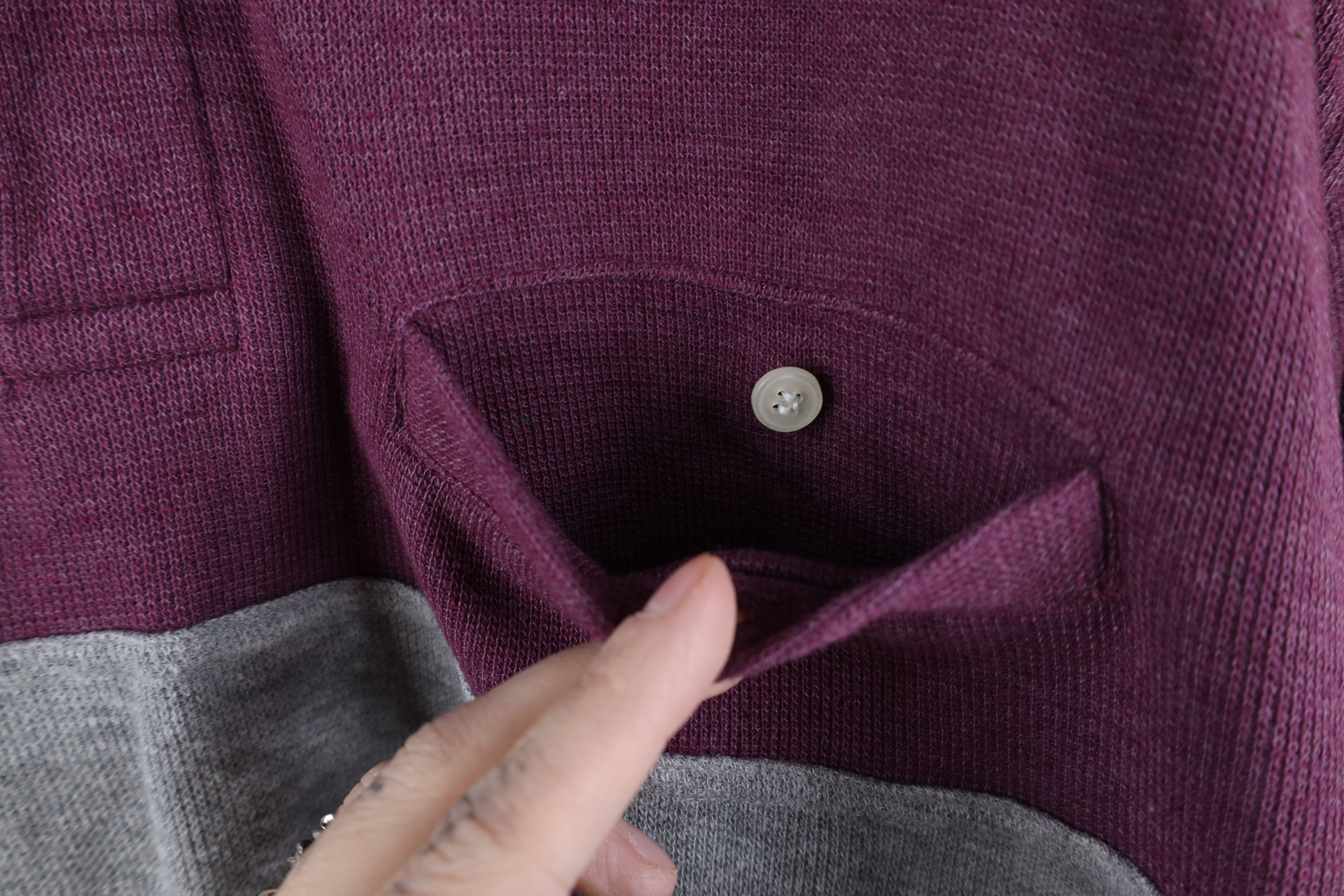 Vintage Vintage 90s Streetwear Thermal Waffle Knit Polo Shirt Size US L / EU 52-54 / 3 - 6 Thumbnail