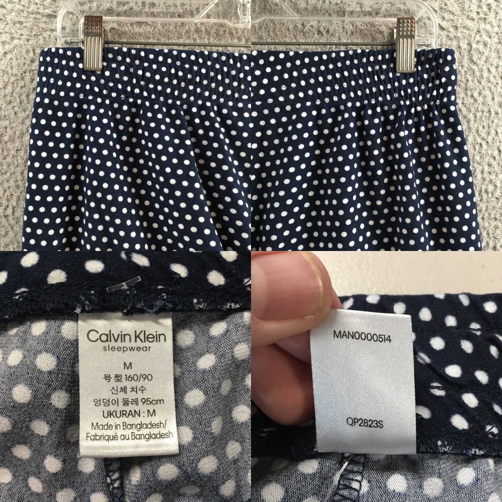 Calvin Klein Calvin Klein Pajama Pants Womens M Blue Polka Dots Pull On Stretch Sleepwear Sleepwear Pants Size 32" / US 10 / IT 46 - 9 Thumbnail