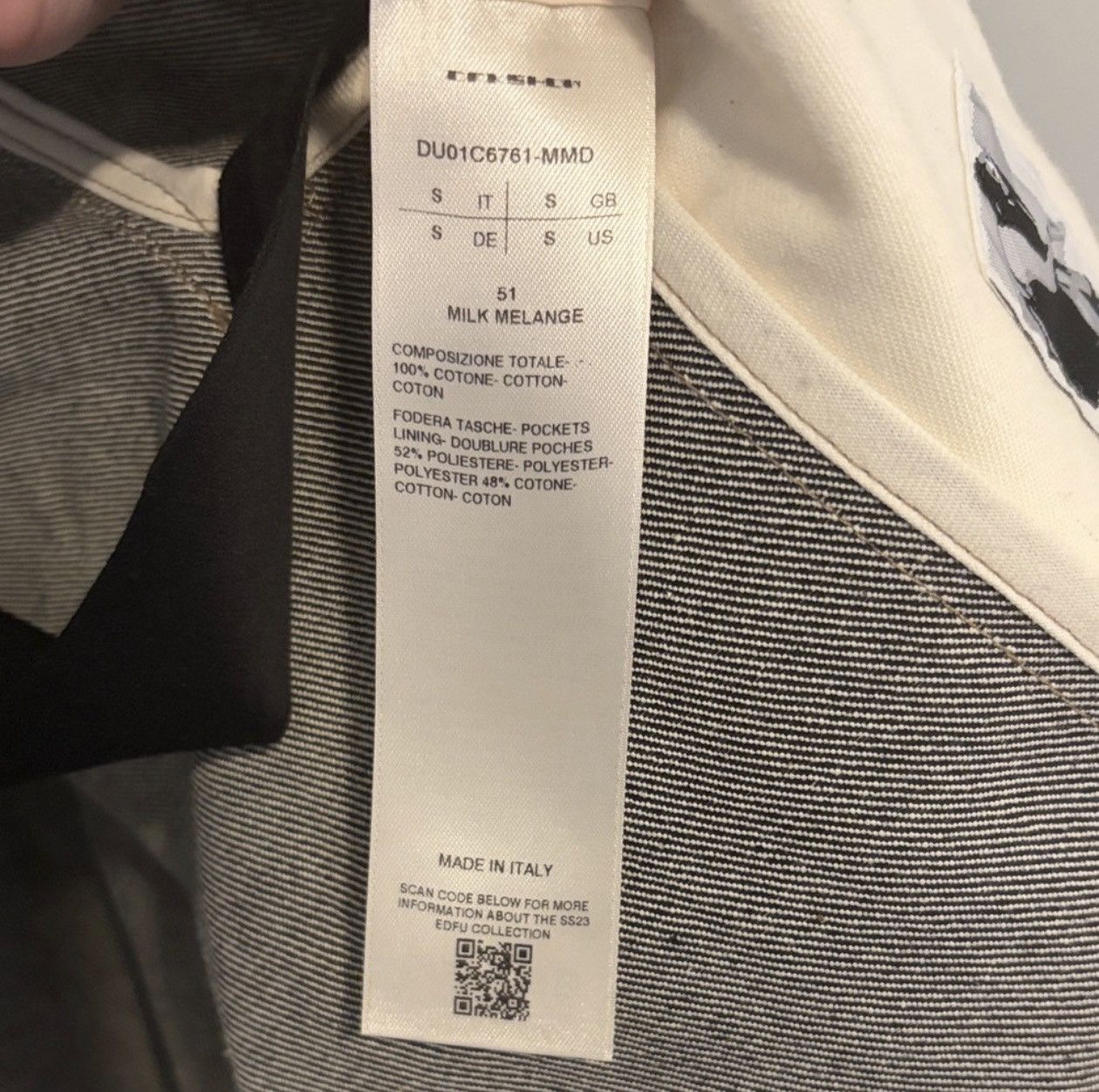 Rick Owens Drkshdw Rick Owens DRKSHDW Jumbo Worker Milk Melange Denim Jacket Size US XL / EU 56 / 4 - 11 Thumbnail