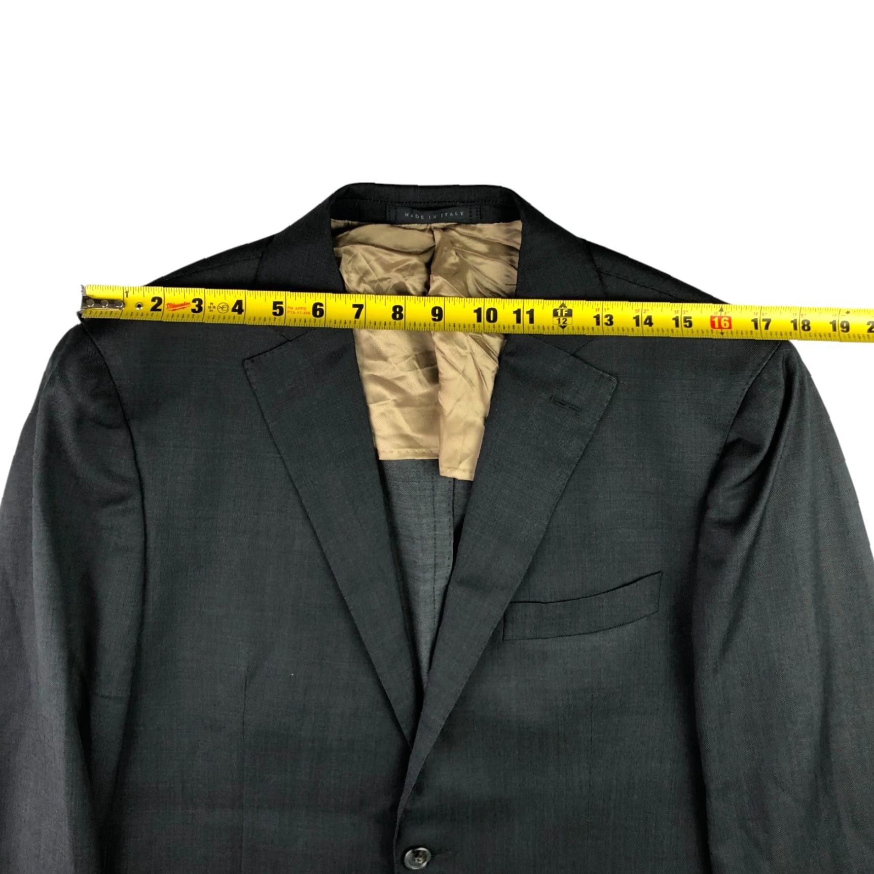 Vintage Ledbury Blazer Mens Wool 2-Button Jacket Gray Regular 40 US | Italy 50 EU Notch Lapel Double-Vented Vintage? Size 40R - 6 Thumbnail