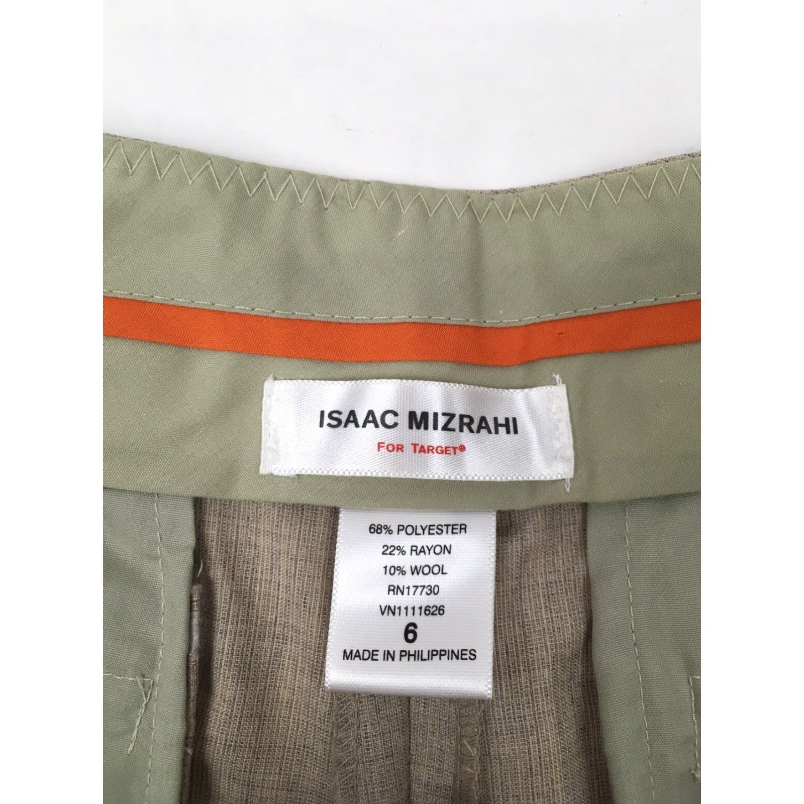 Isaac Mizrahi VINTAGE Isaac Mizrahi Dress Pants Women's Size 6 Tan Khaki Beige Flat Front Stretch Dress Pants Womens Mens Girls Size 28" / US 6 / IT 42 - 3 Thumbnail