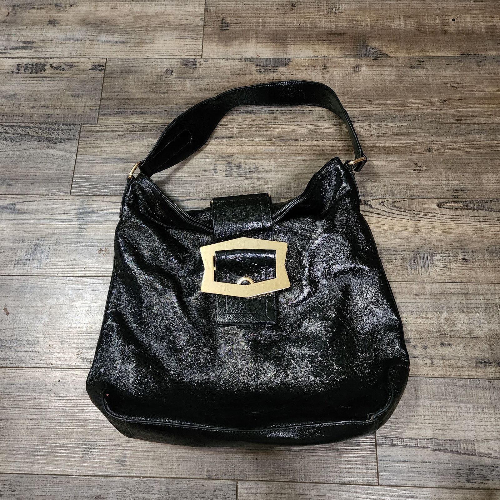 Hobo Hobo International Black Shiny shoulder bag purse Size ONE SIZE - 1 Thumbnail