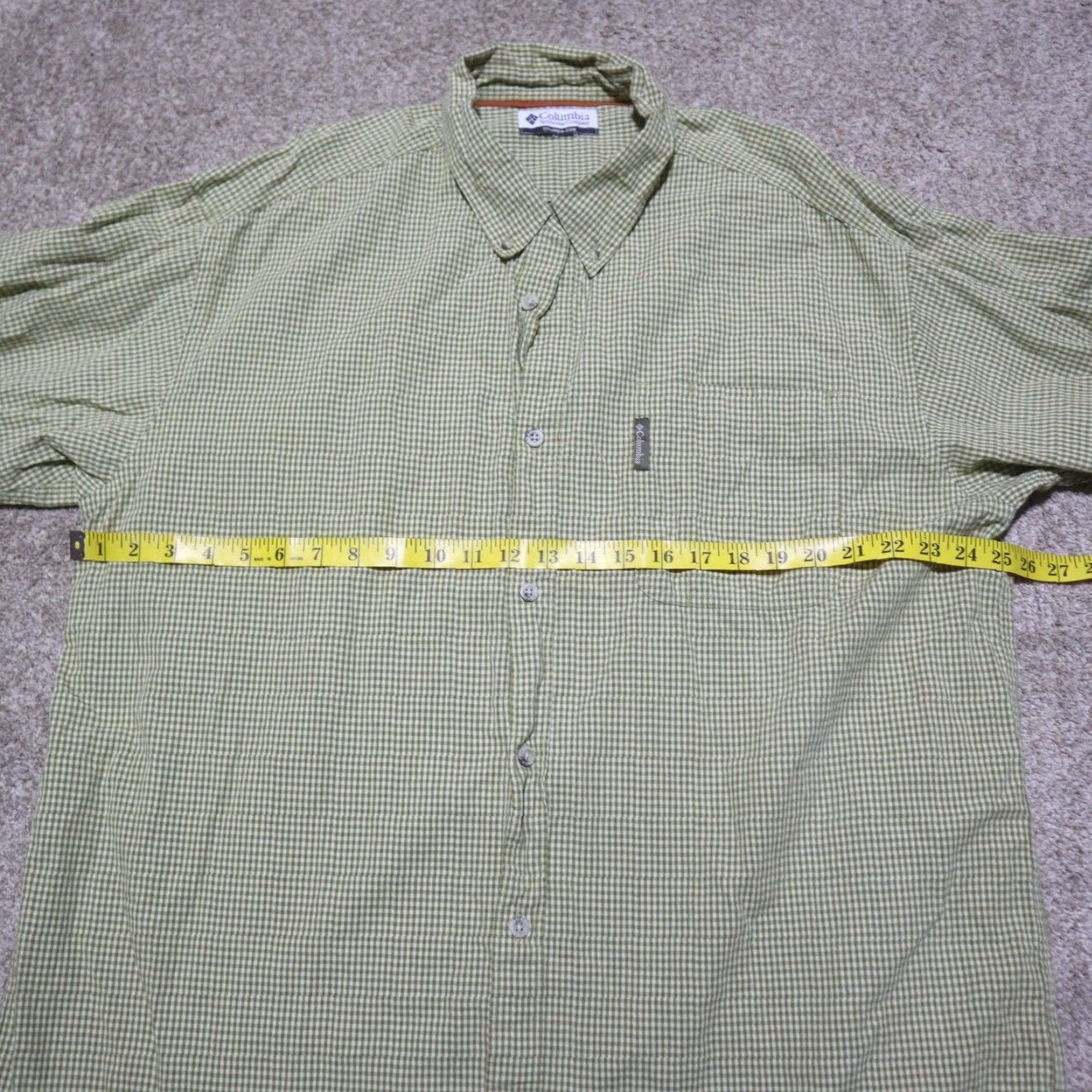 Vintage Columbia Shirt Button-Up Plaid Long Sleeve Cotton XL Green Men Size US XL / EU 56 / 4 - 4 Thumbnail