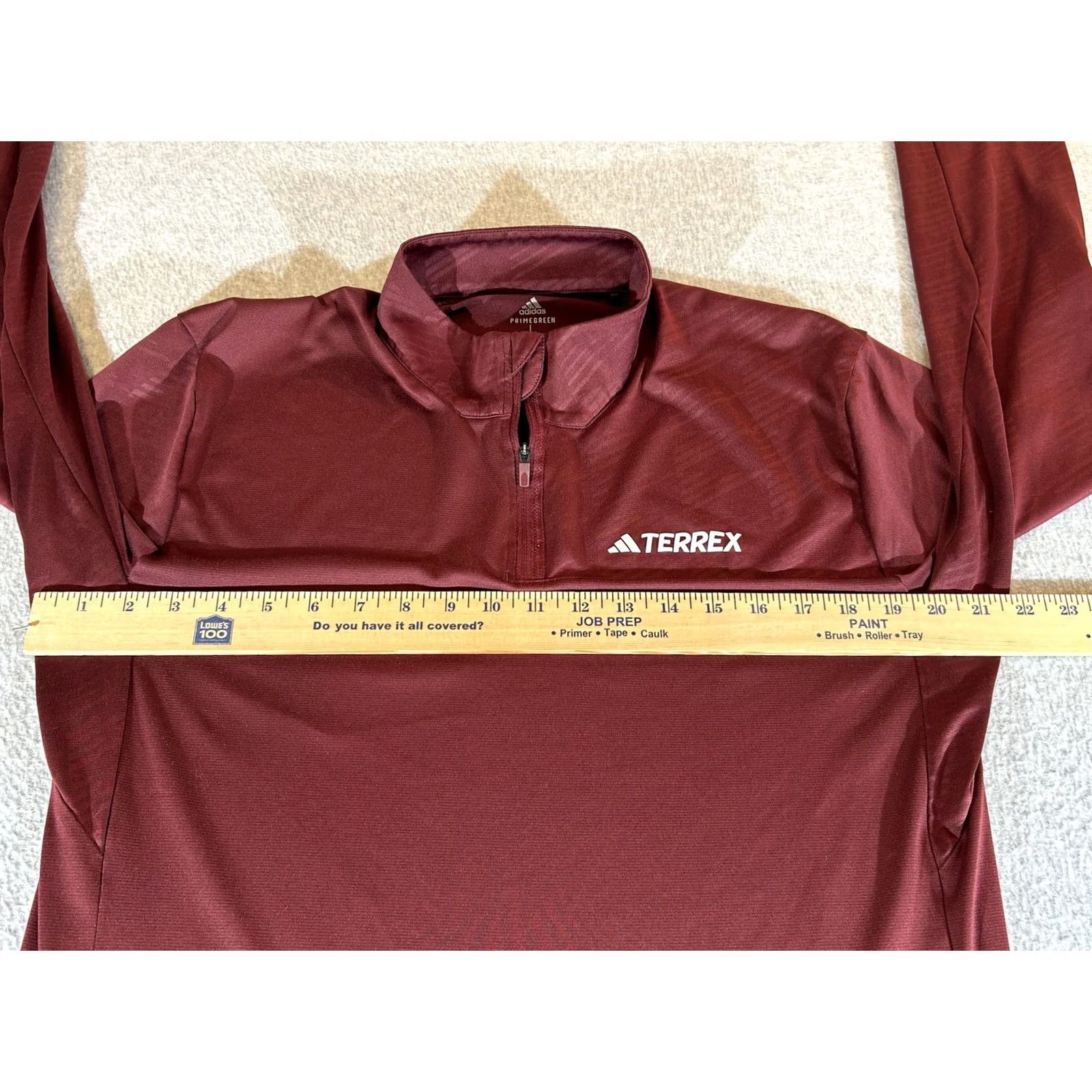 Adidas Adidas Terrex Shirt Mens L Long Sleeve Quarter Zip Mock Neck Pullover Lightweight Outdoor AEROREADY Primegreen Size US L / EU 52-54 / 3 - 4 Thumbnail