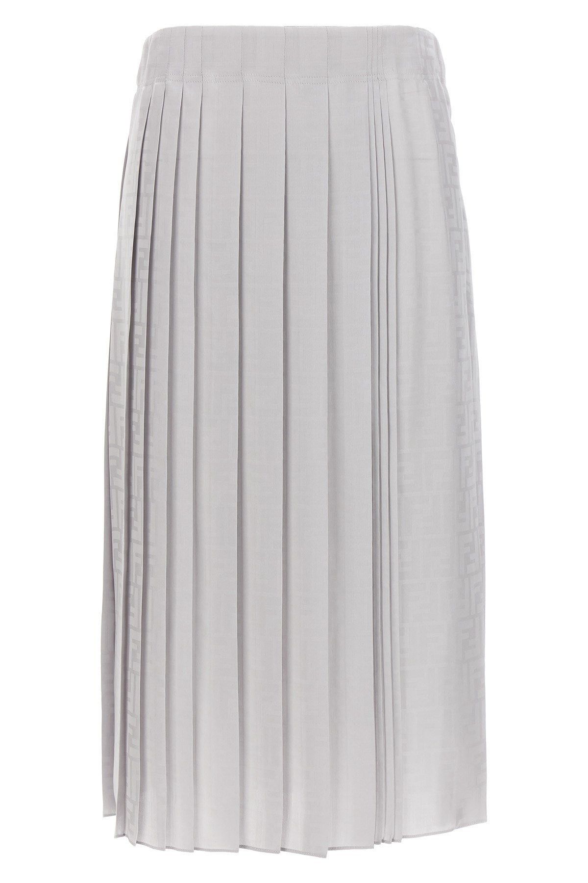 Fendi o1B3y1r0326 Midi Skirt in Gray Size 26" / US 2 / IT 38 - 1 Thumbnail
