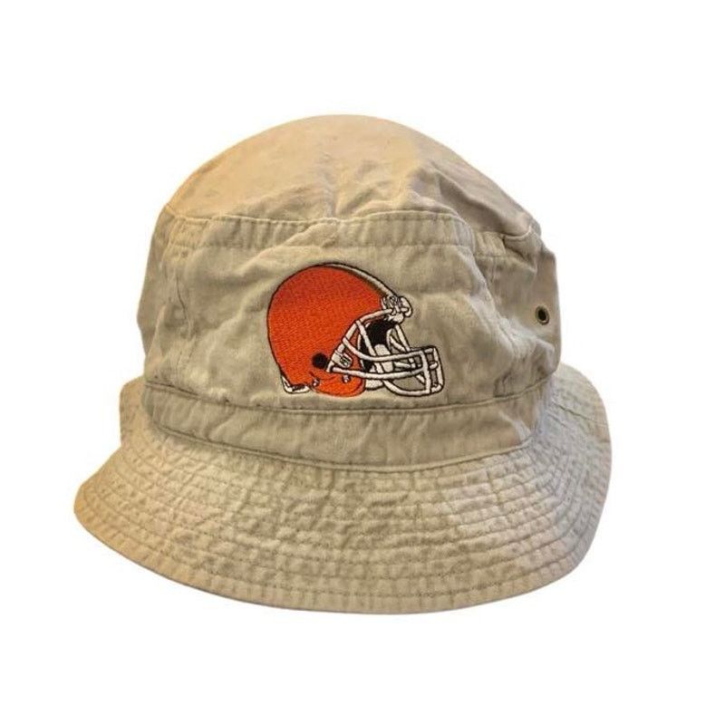 NFL VINTAGE Cleveland Browns Bucket Hat Khaki NFL One Size Size ONE SIZE - 4 Thumbnail