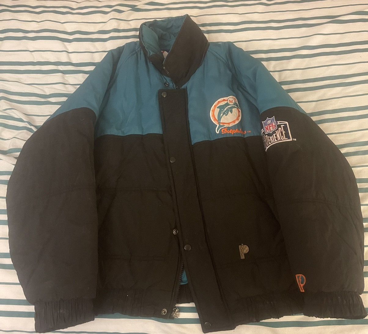 image of Vintage 1990S Miami Dolphins Starter Puffer Jacket, Men's (Size Large)