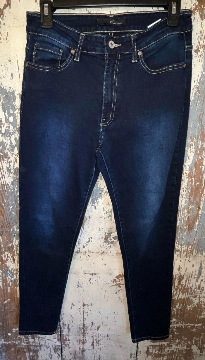 Kancan USA Kancan Dark Wash Mid Rise Stretch Skinny Jean Womens Size 28 Size 28" / US 6 / IT 42 - 1 Thumbnail