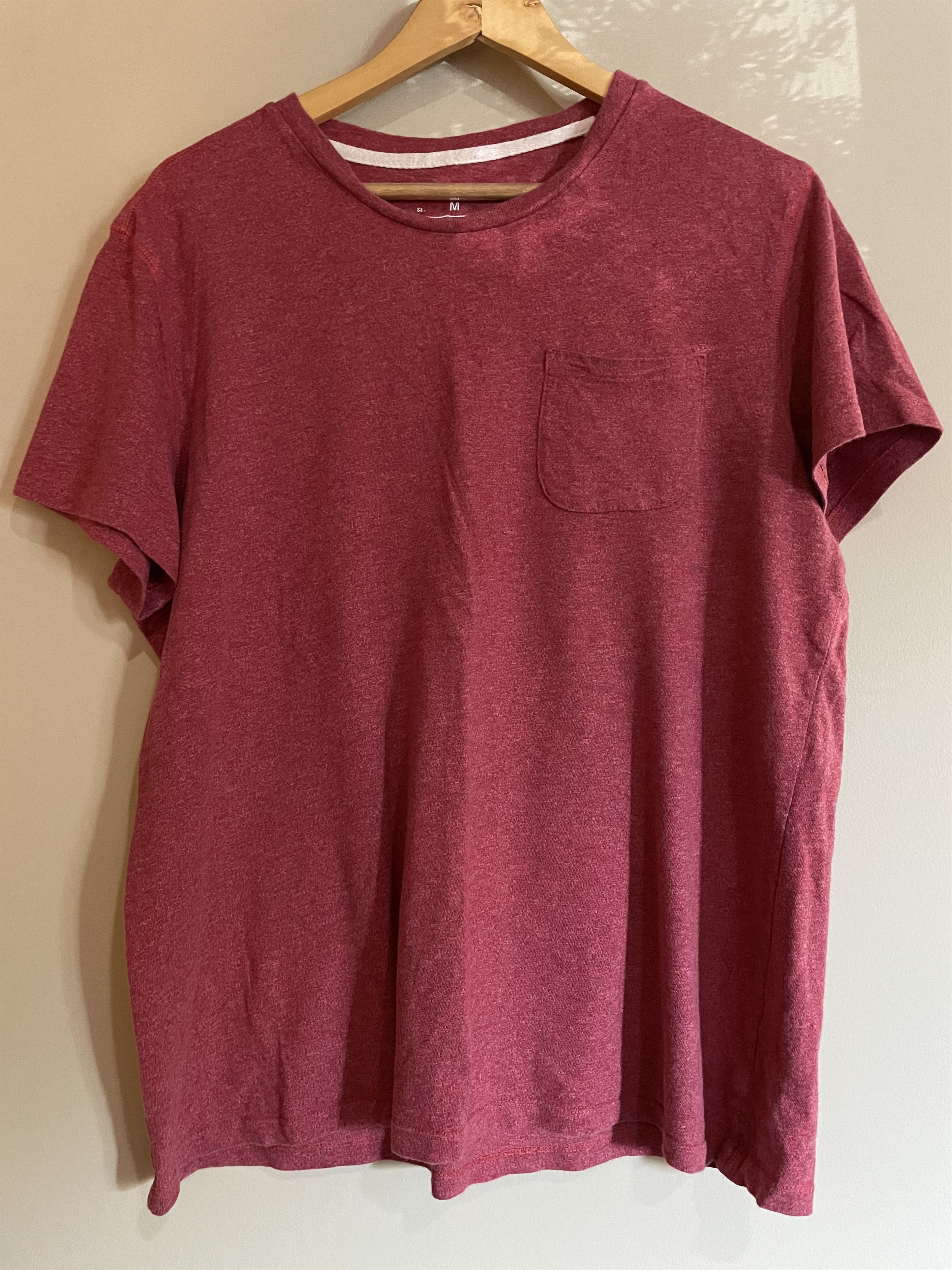 Gap Gap Heather Red Cotton Pocket T-Shirt, Men's Medium Size US M / EU 48-50 / 2 - 1 Thumbnail