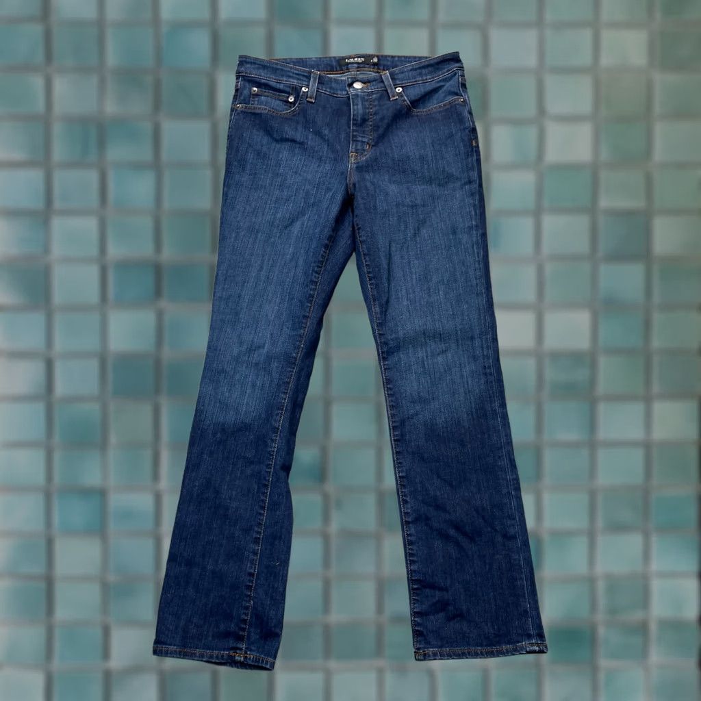 Ralph Lauren Lauren Ralph Lauren Jeans Womens 8 Bootcut Denim Blue Dark Wash 5-Pocket Classic Fit Casual Size 30" / US 8 / IT 44 - 1 Thumbnail