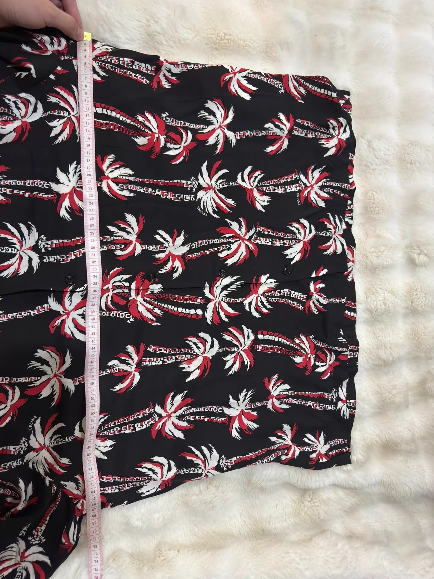 Celine CELINE Short-Sleeve Shirt Coconut Tree Size 41 NWT Size US L / EU 52-54 / 3 - 8 Thumbnail