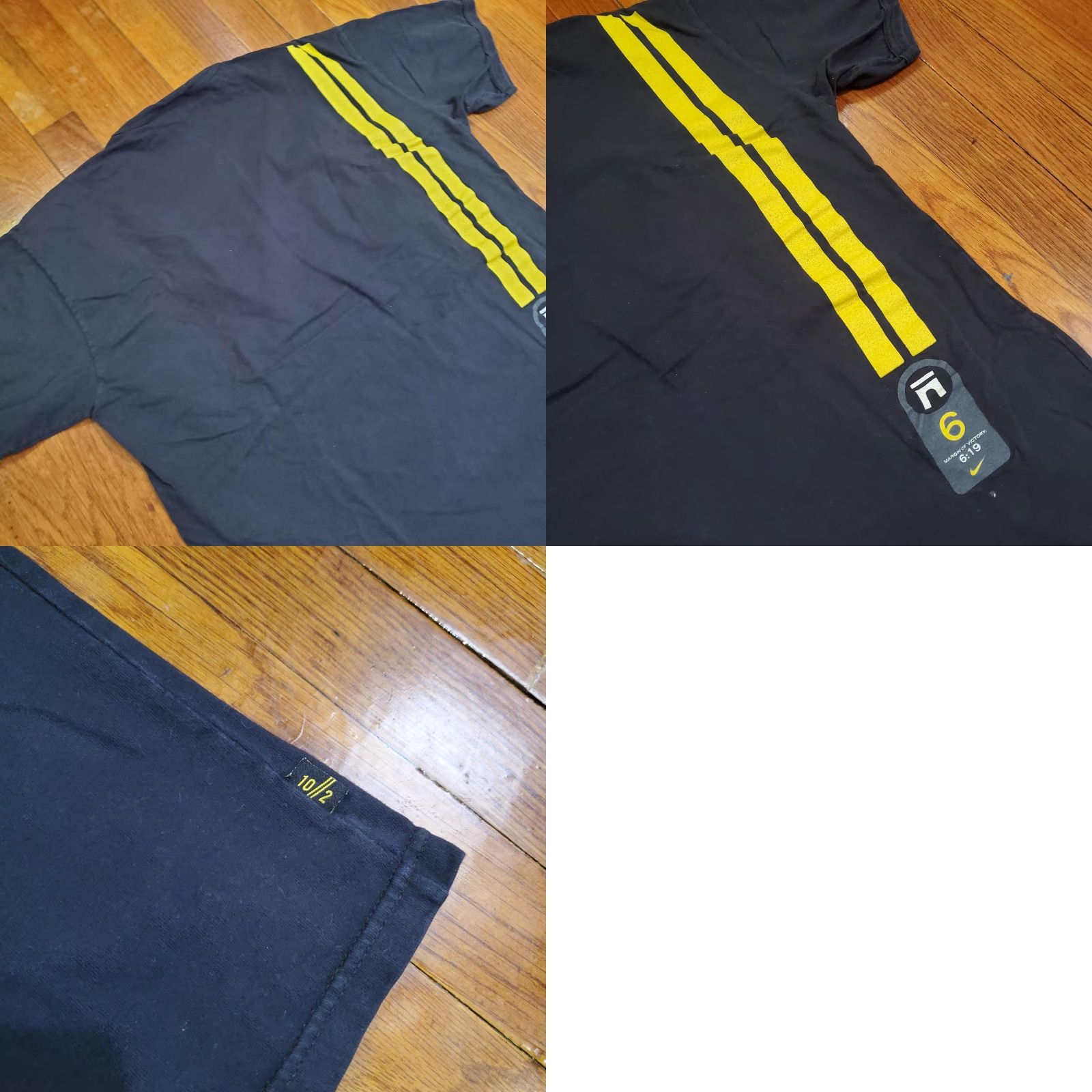 Nike Nike Shirt Mens XL Black Racing Stripe 6 Graphic Tee Short Sleeve Size US XL / EU 56 / 4 - 8 Thumbnail
