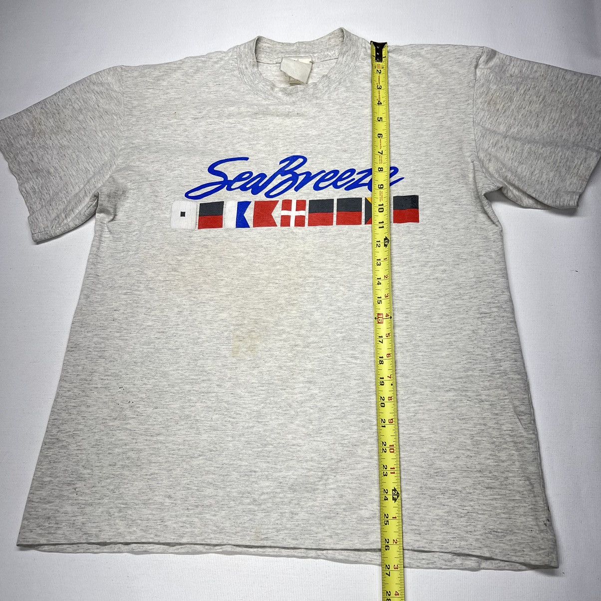 Vintage Sea Breeze Tee Shirt Grey Single Stitch Print Retro Cruise Size US XL / EU 56 / 4 - 18 Thumbnail