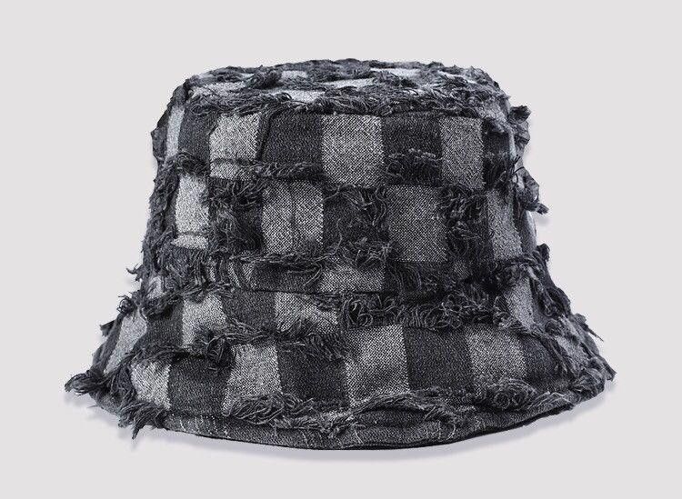 Vintage Checkerboard Plaid Distressed Bucket Hat Size ONE SIZE - 1 Thumbnail