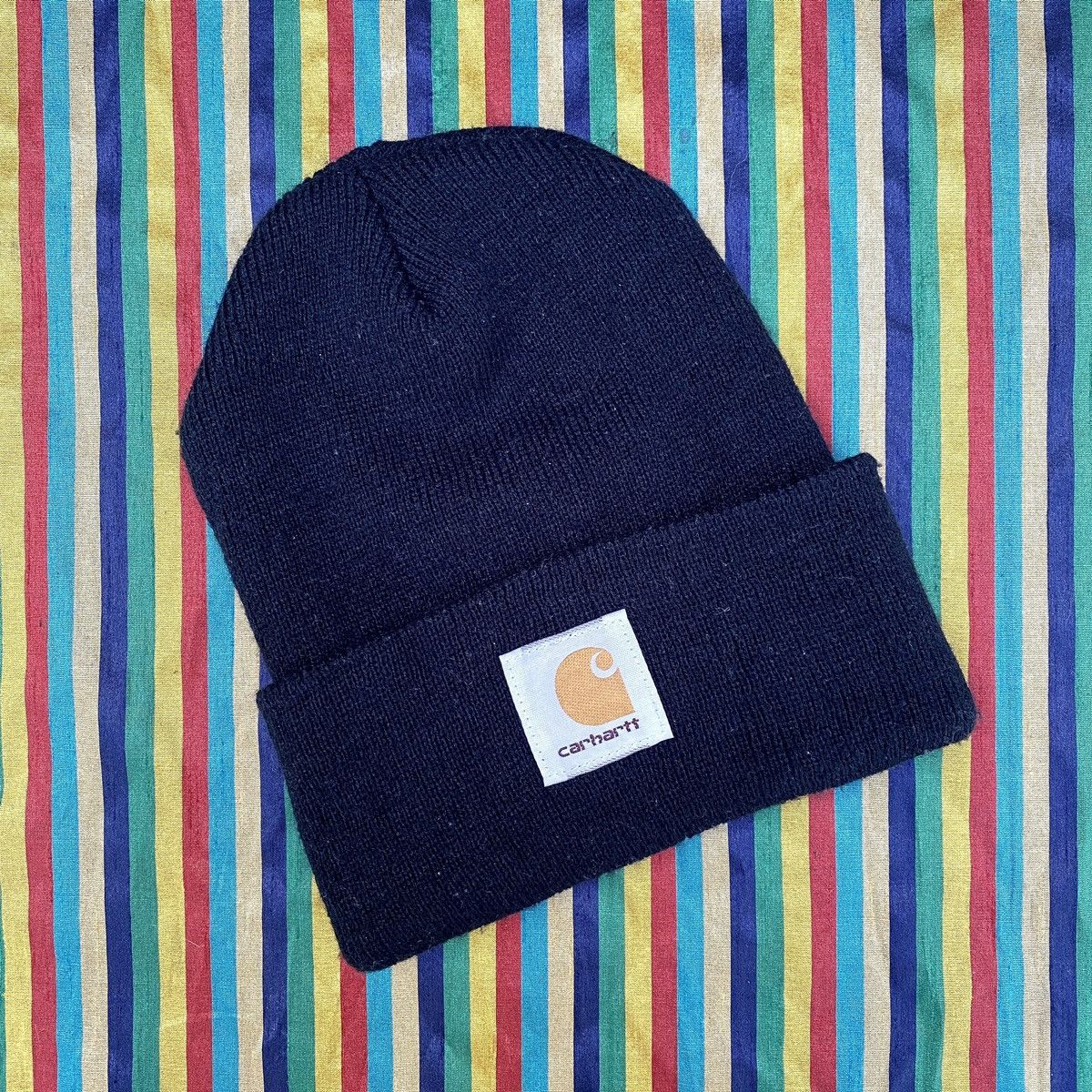 Carhartt CARHARTT BEANIE F14 Snow Cap Knit Cuffed Workwear Black Size ONE SIZE - 2 Thumbnail