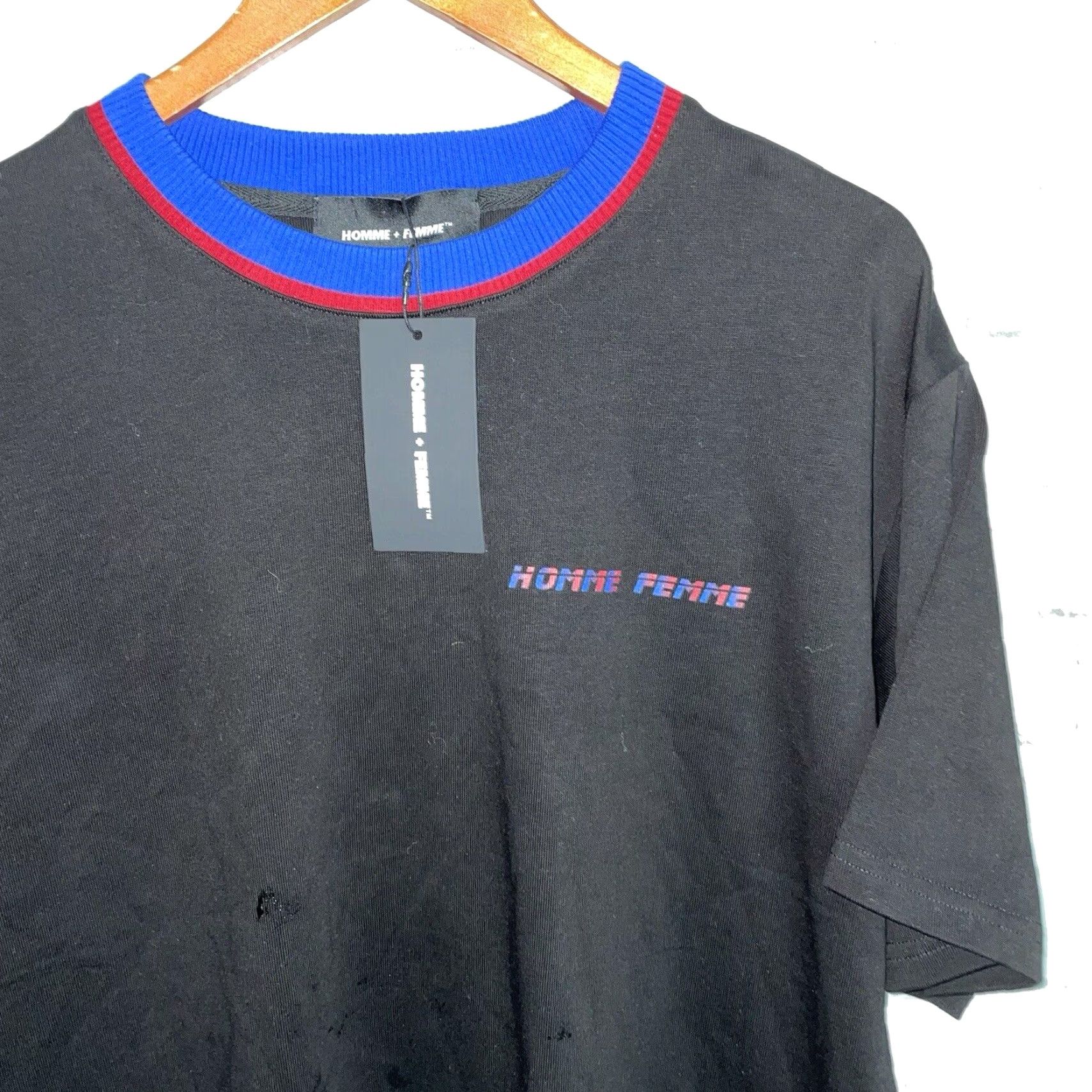 Vintage VINTAGE Homme + Femme Black Cotton Graphic T-Shirt Mens Size M Size US M / EU 48-50 / 2 - 2 Thumbnail