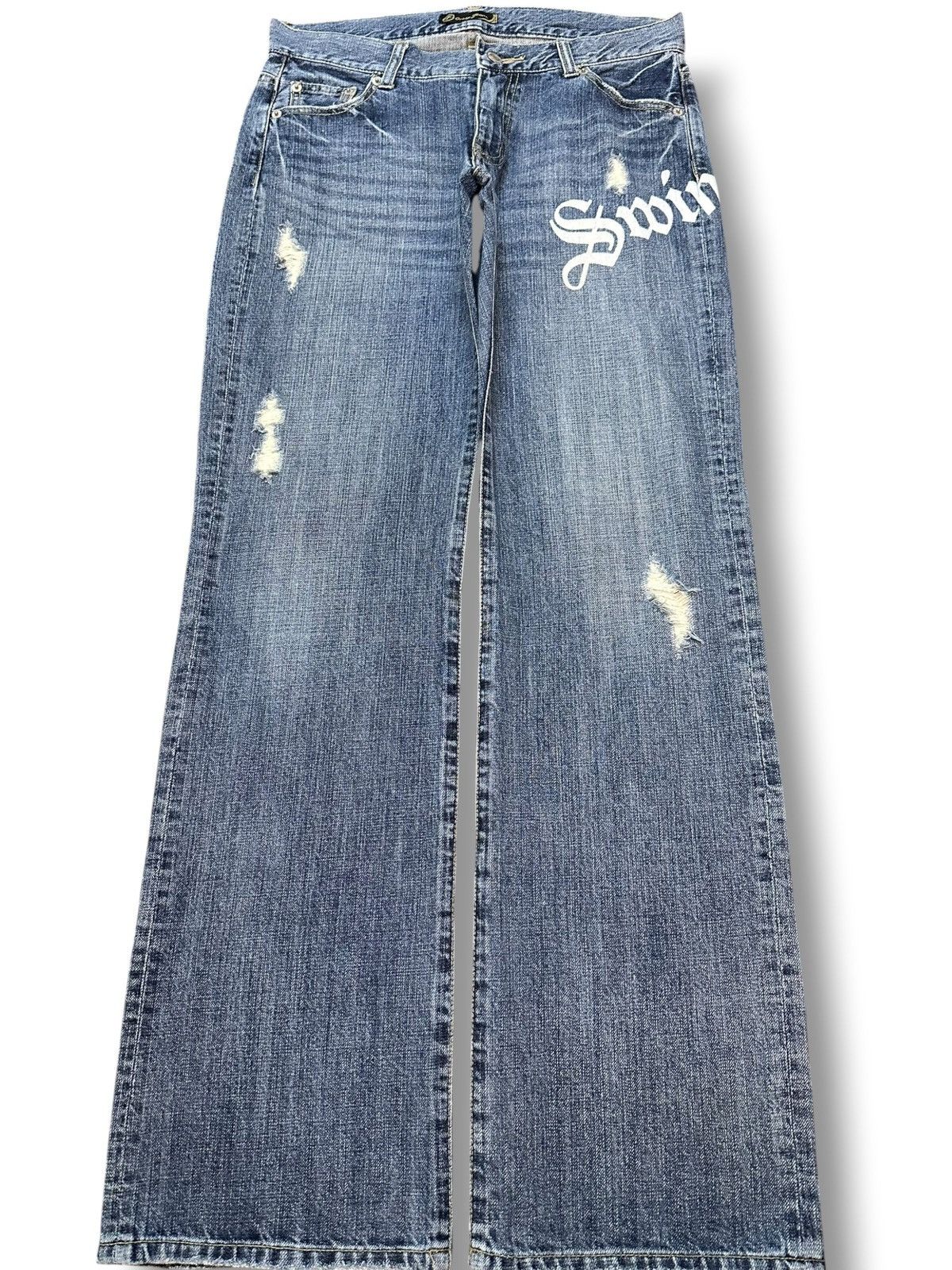Hysteric Glamour Vintage Oririn Printed Grunge Distressed Denim Size US 30 / EU 46 - 1 Thumbnail