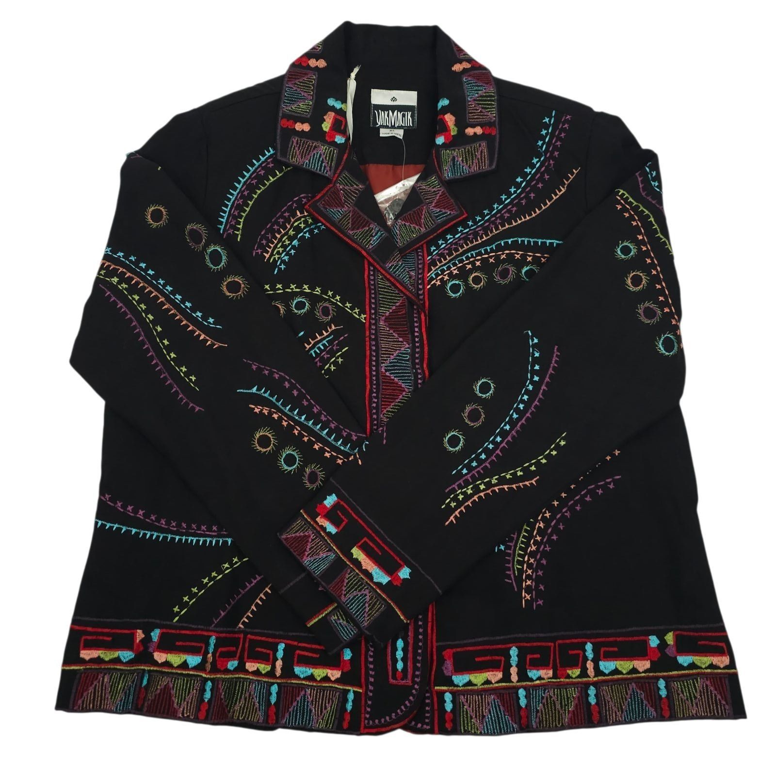 Other Yak Magik Embroidered Jacket XL Art to Wear Boho Cotton Size XL / US 12-14 / IT 48-50 - 9 Thumbnail