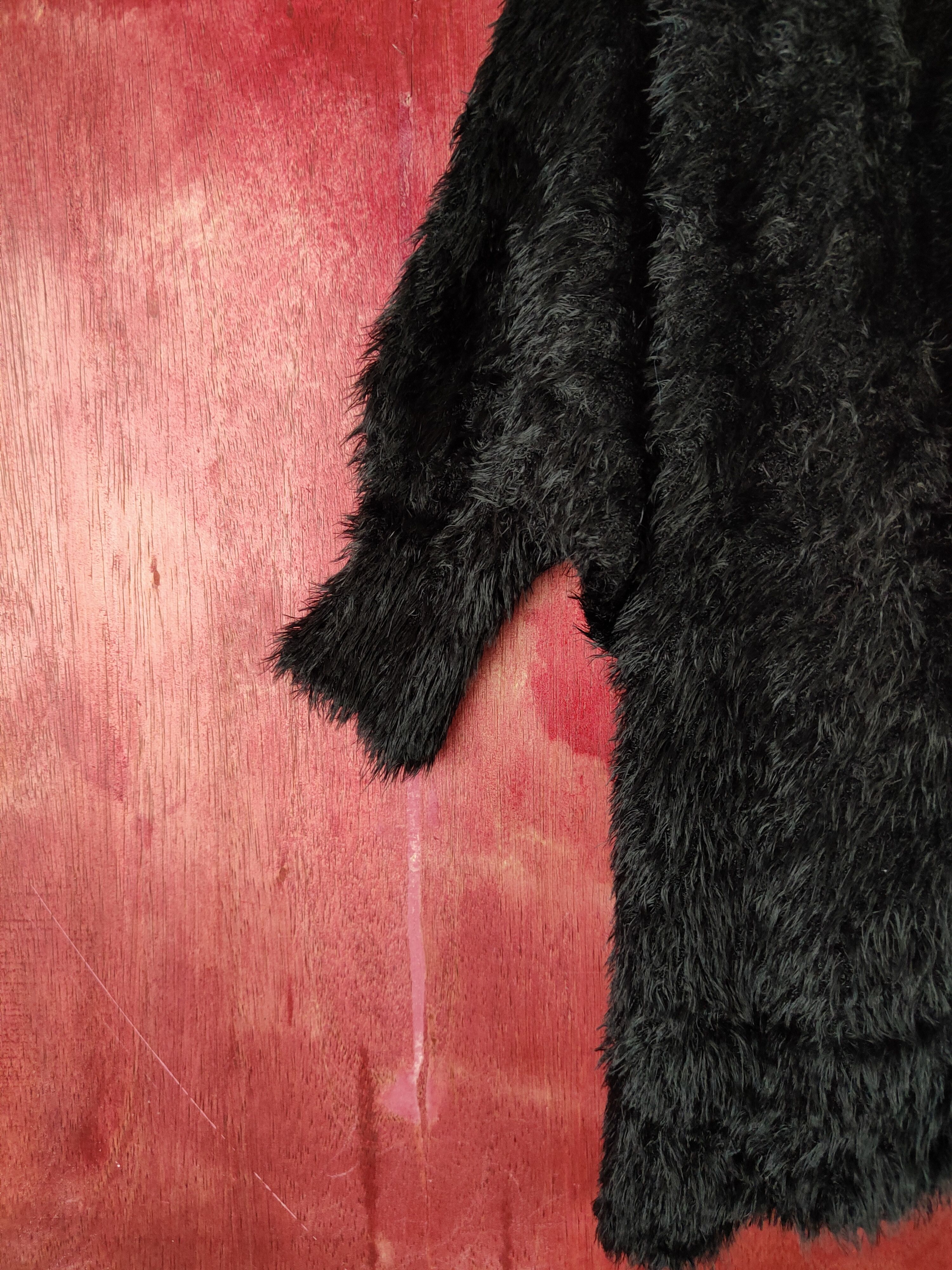 Aran Isles Knitwear × Designer × Japanese Brand Cecil McBee Black Shag Shaggy Fur Mohair Knitwear #S2036 Size L / US 10 / IT 46 - 5 Thumbnail