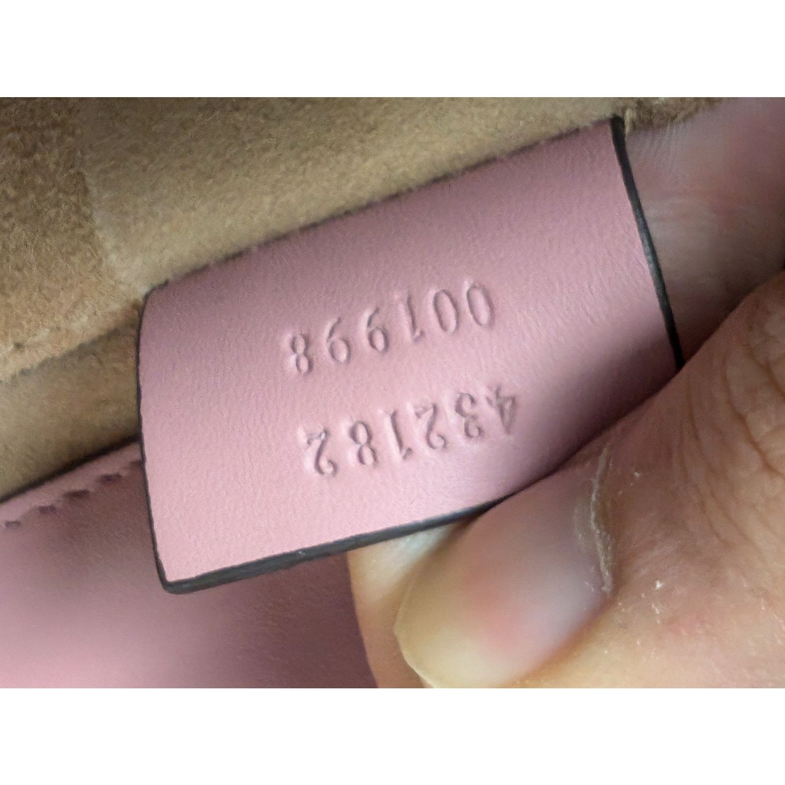 Gucci Gucci Pink Leather Faux Pearl Stud Leather Size ONE SIZE - 9 Thumbnail
