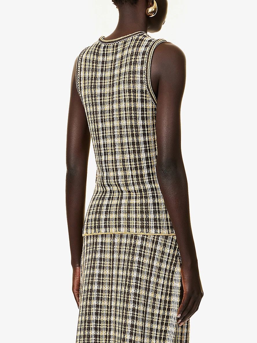 Bottega Veneta o1y0725 Crewneck Tank Top in Multicolor Size M / US 6-8 / IT 42-44 - 4 Thumbnail