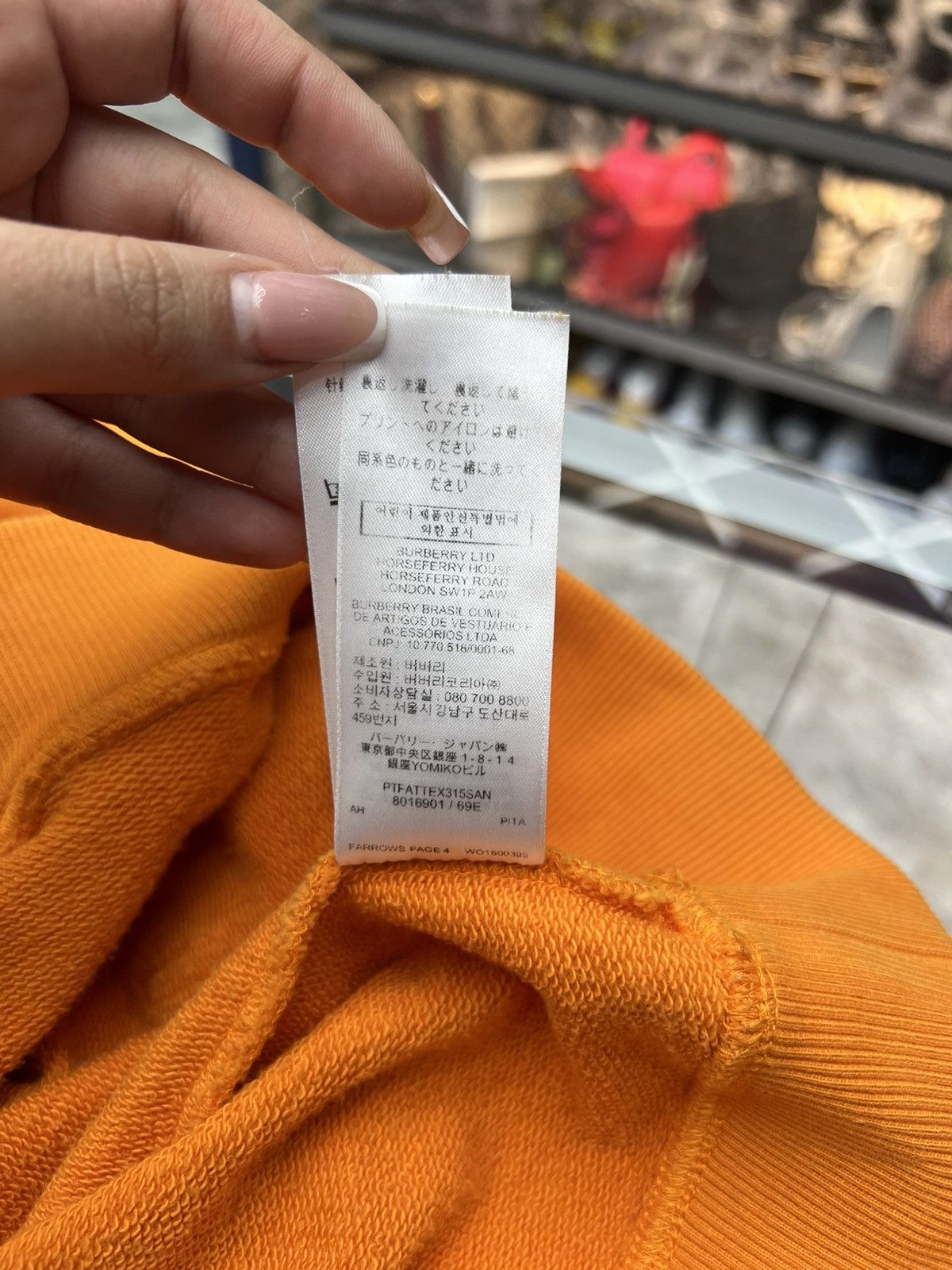 Burberry Burberry Orange Pullover Hoodie Size US XL / EU 56 / 4 - 15 Thumbnail
