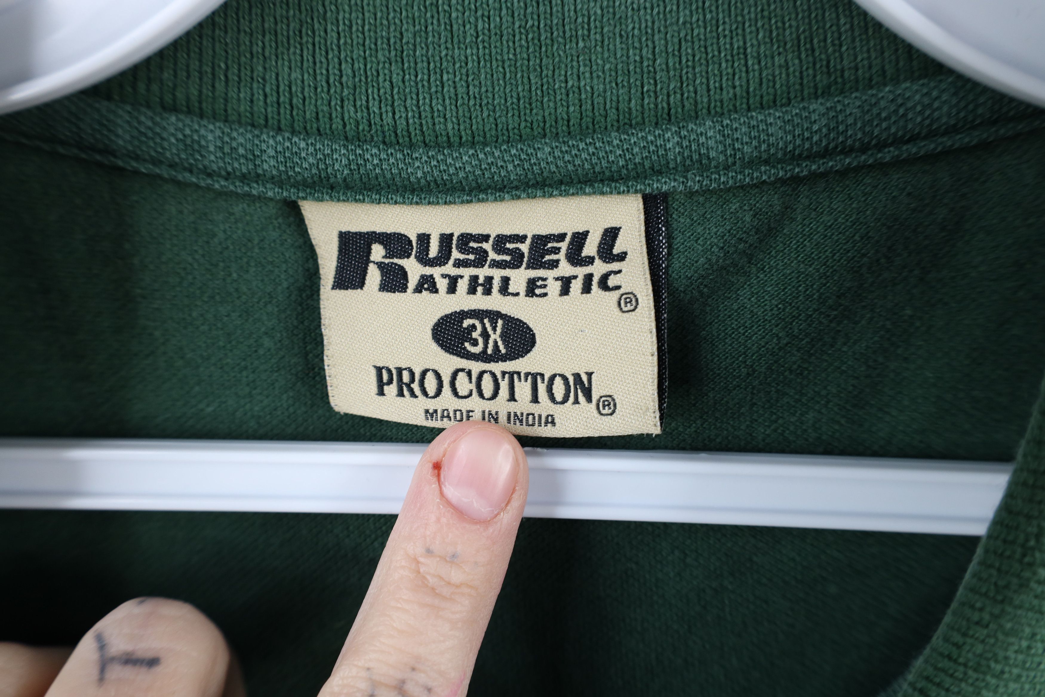 Russell Athletic × Vintage Vintage 90s Russell Athletic Michigan University Polo Shirt Size US XXL / EU 58 / 5 - 9 Thumbnail