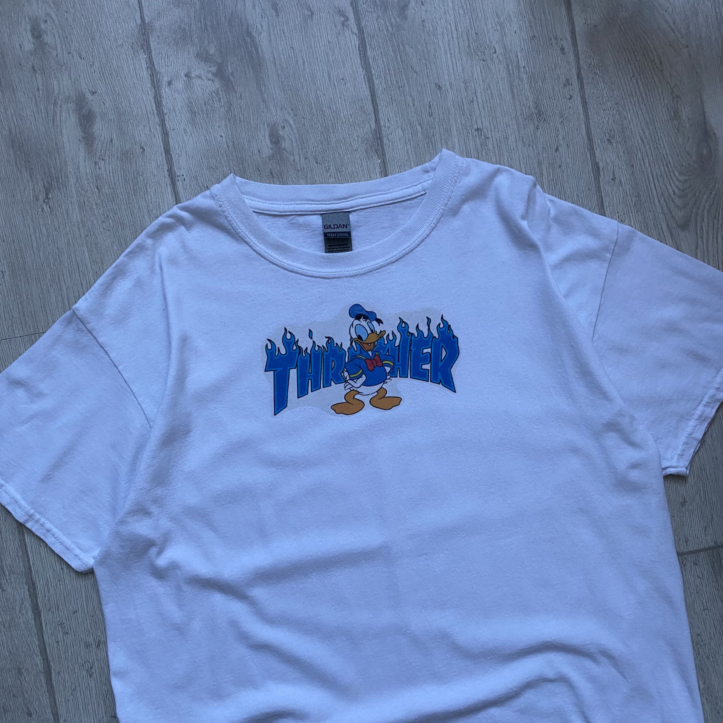Disney 🛹RARE Thrasher t-shirt Donald Duck reprint gildan tee Size US M / EU 48-50 / 2 - 2 Thumbnail