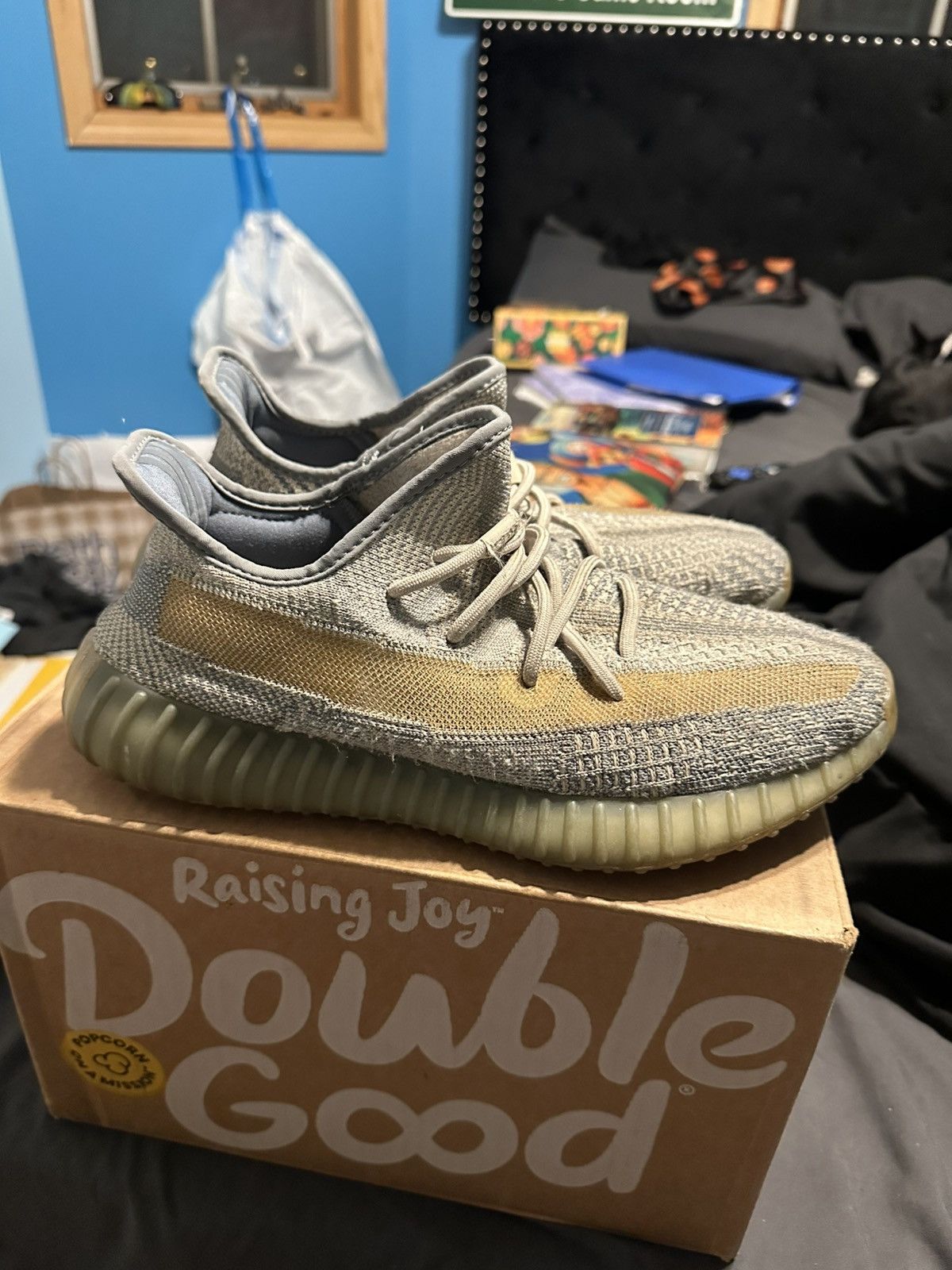 Yeezy Grey tan greenish yeezy 350 boost Size US 10.5 / EU 43-44 - 11 Thumbnail