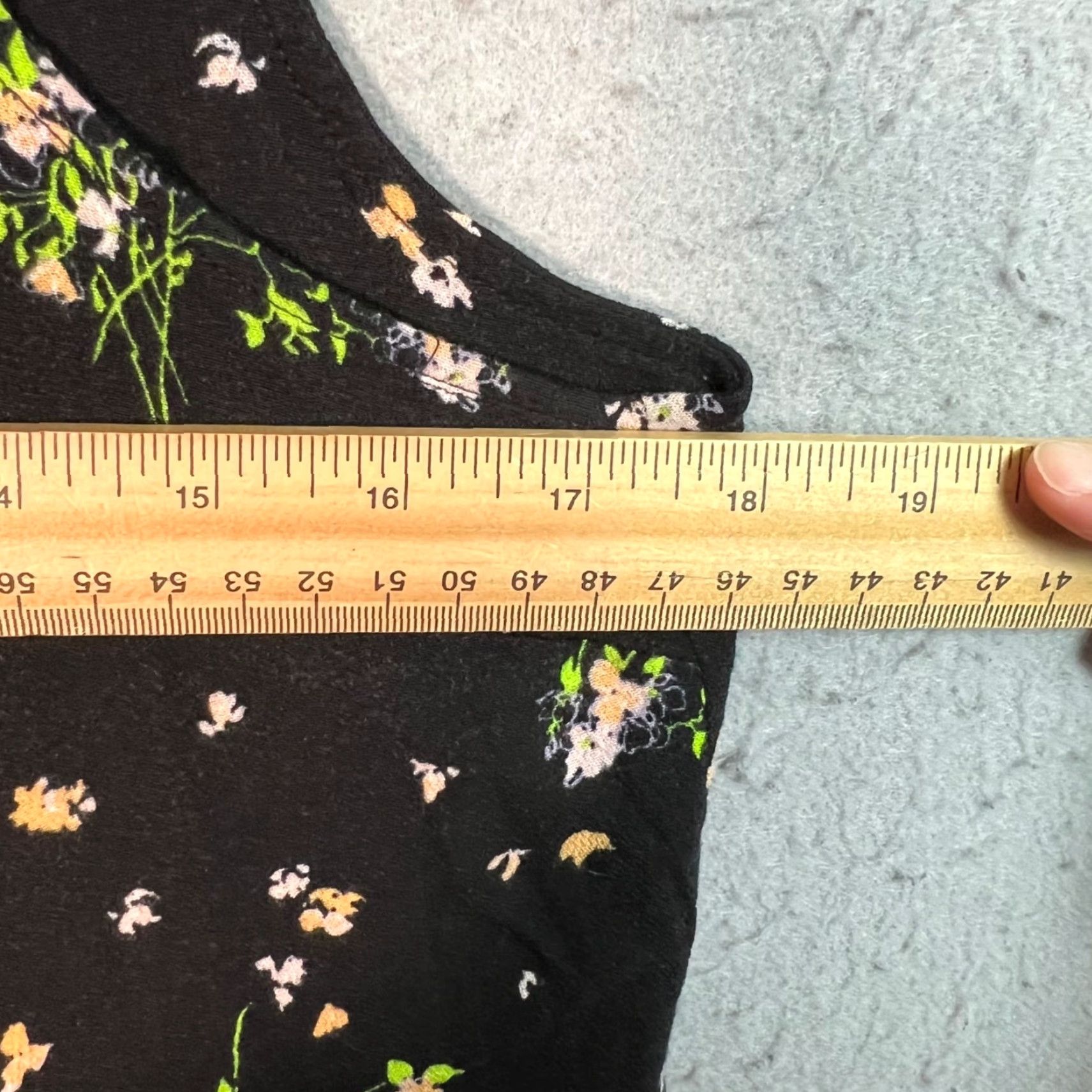 Free People Free People Womens Small Sleeveless Black Floral Patterned Rayon Dress Tie Front - A-Line Summer Casual Dress Size S / US 4 / IT 40 - 5 Thumbnail