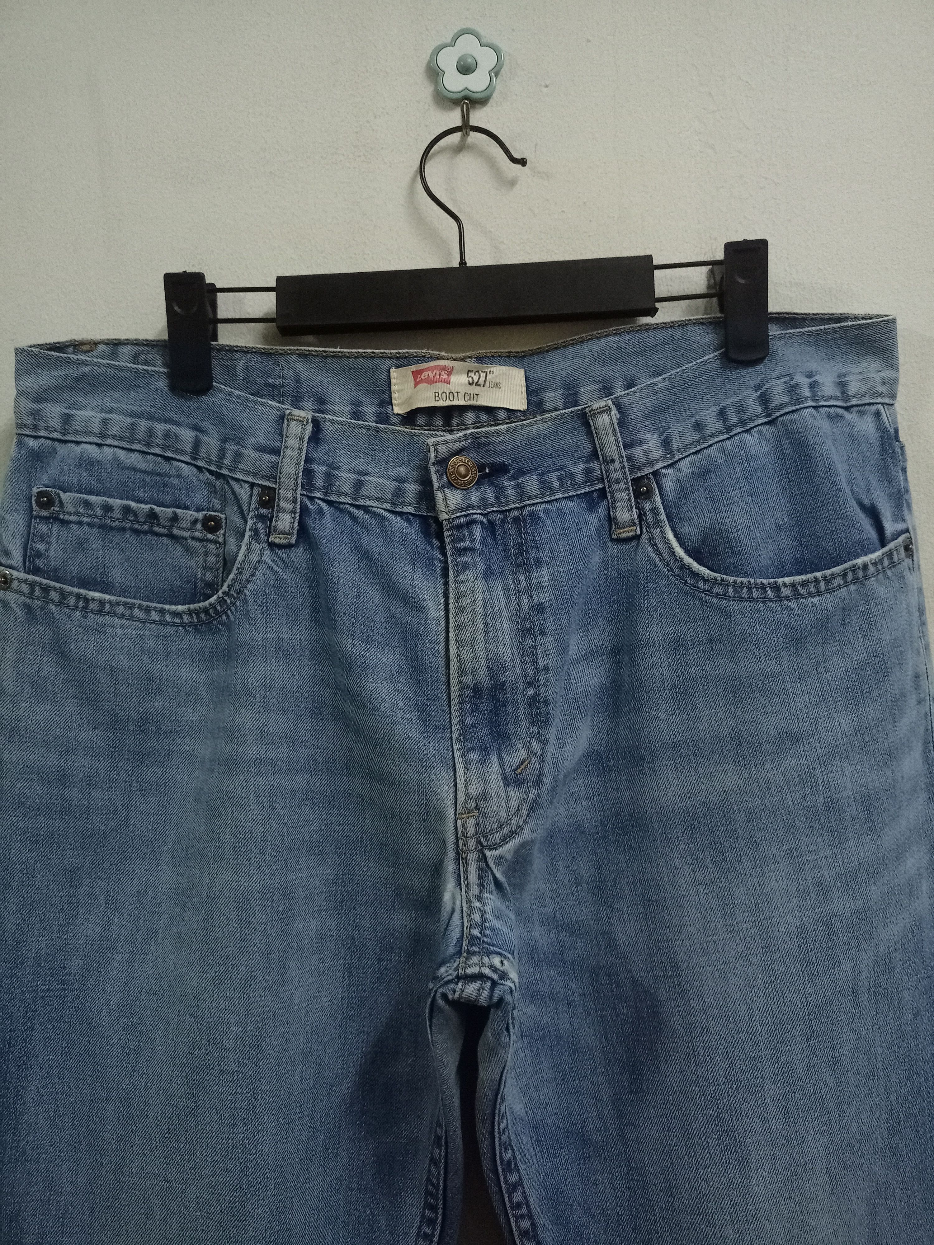 Levi's Vintage 90s Levis 527 Bootcut Blue Wash Flare Jeans 34x32 Size US 34 / EU 50 - 4 Thumbnail