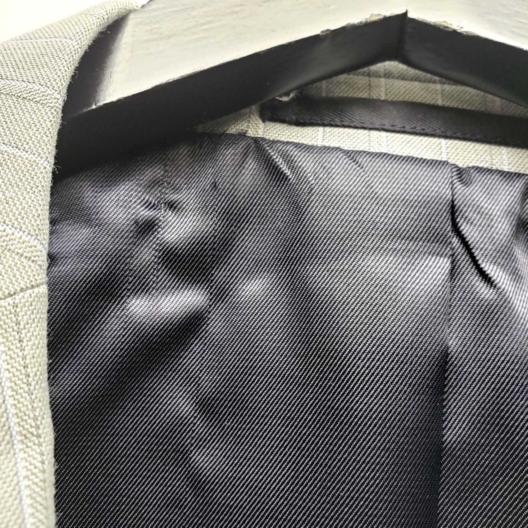 Topman Topman Grey Striped ULTRA SKINNY Blazer One button Size 40R Size 40R - 2 Thumbnail