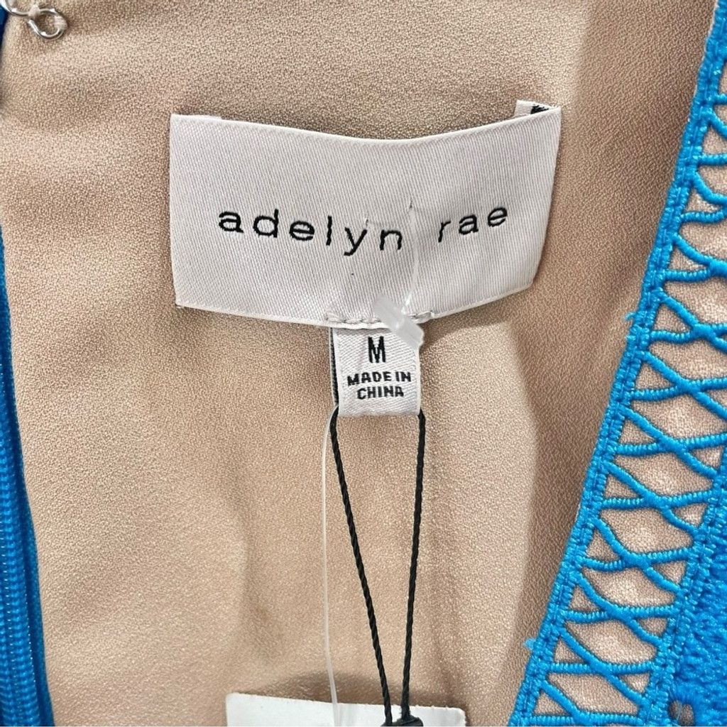 Other NEW Adelyn Rae Dana Sea Blue Guipure Lace Mini Dress Size M Size M / US 6-8 / IT 42-44 - 4 Thumbnail