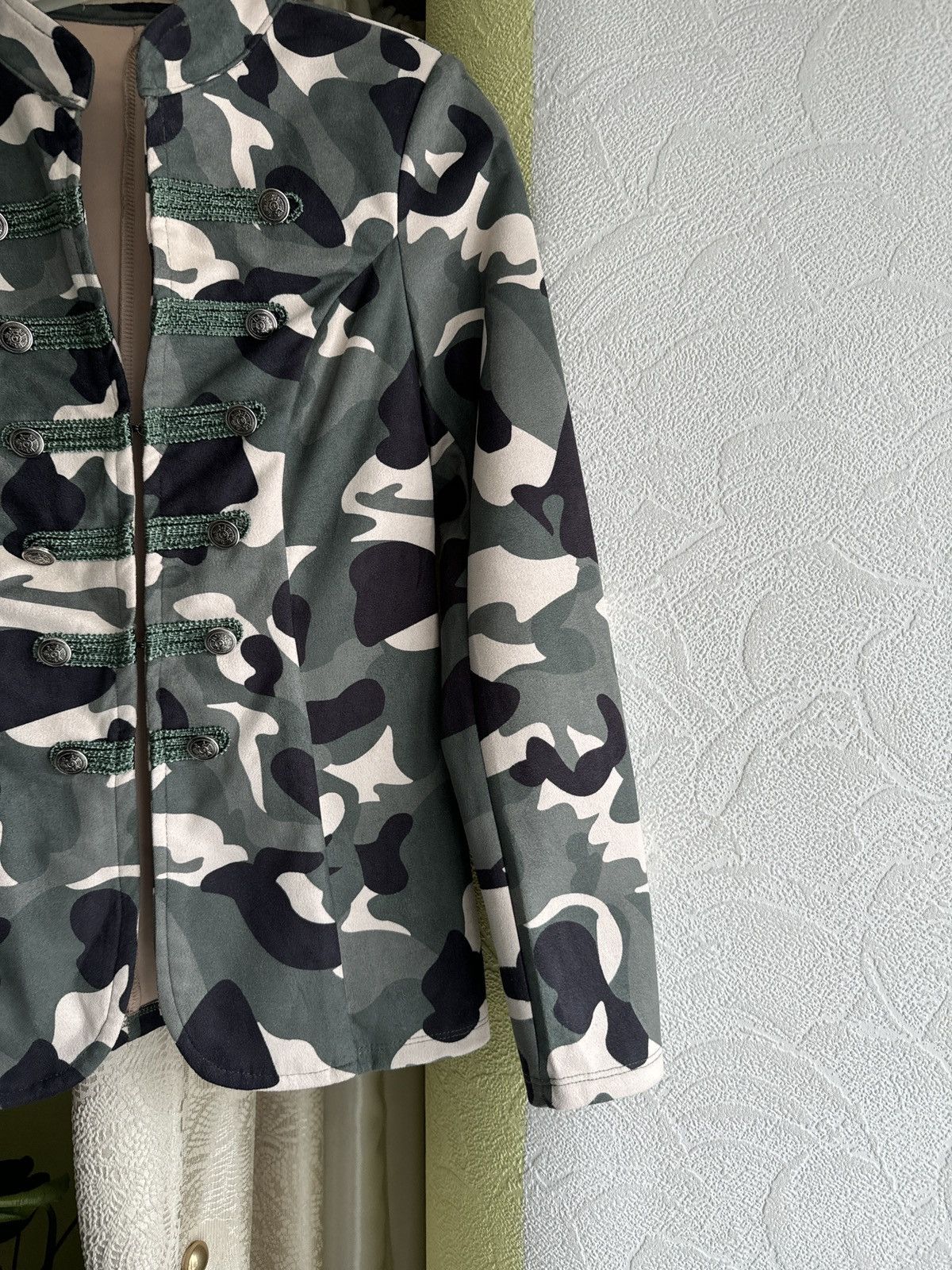 Japanese Brand Vintage Military Napoleon Jacket Camo PPFM Balmain Style Y2k Size S / US 4 / IT 40 - 7 Thumbnail