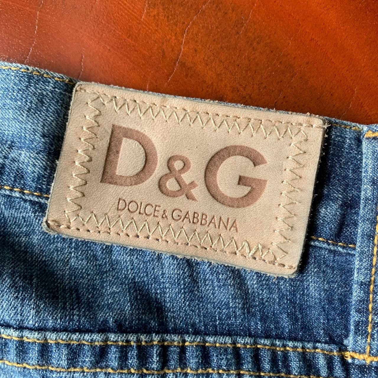 Dolce & Gabbana Vintage Dolce & Gabbana D&G Y2K Embroidery Blue Denim Pants Size US 35 - 7 Thumbnail