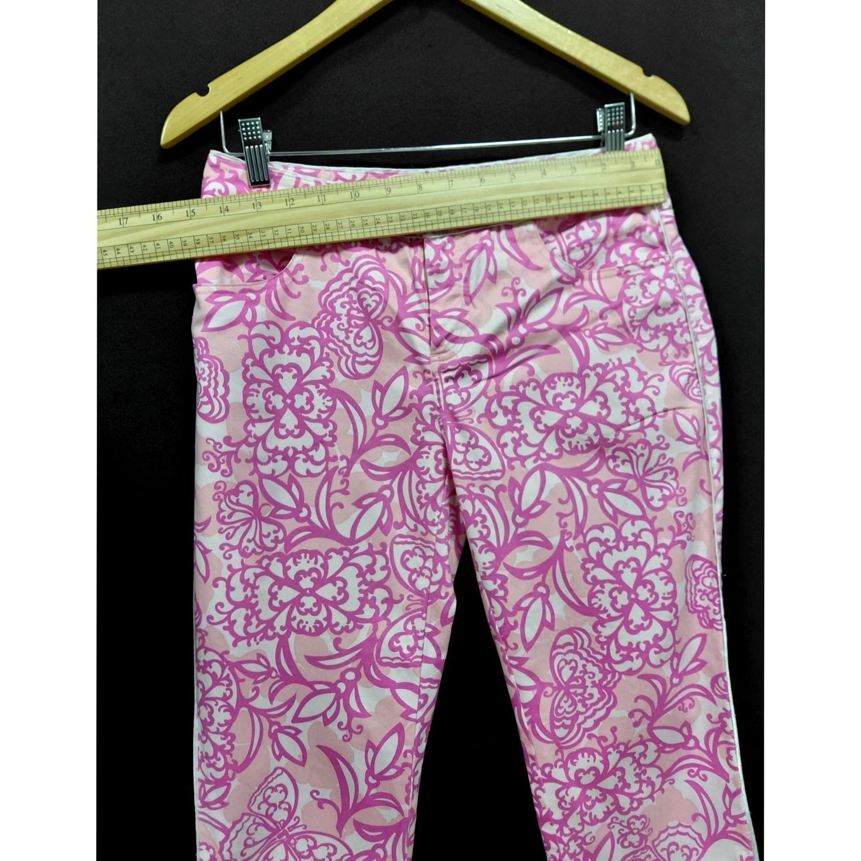 Lilly Pulitzer Lilly Pulitzer Pink Floral Pants Women Size 2 Size 26" / US 2 / IT 38 - 5 Thumbnail