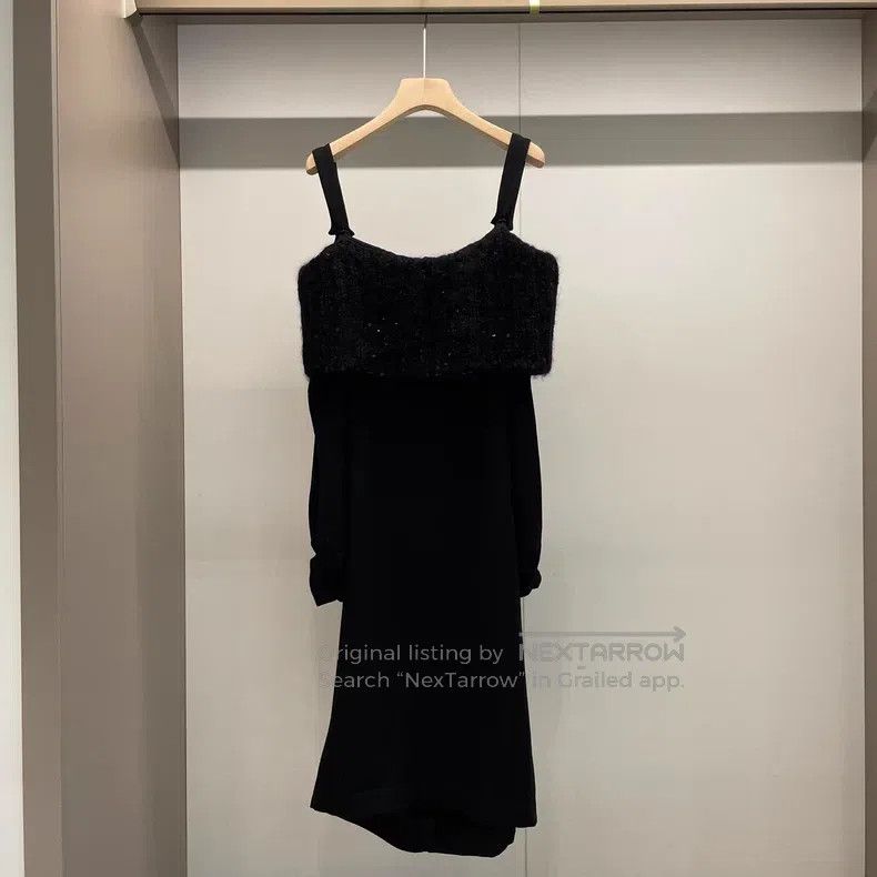 Brunello Cucinelli Brunello Cucinelli Black New Wool Sequined Strapless Dress Size XL / US 12-14 / IT 48-50 - 2 Thumbnail