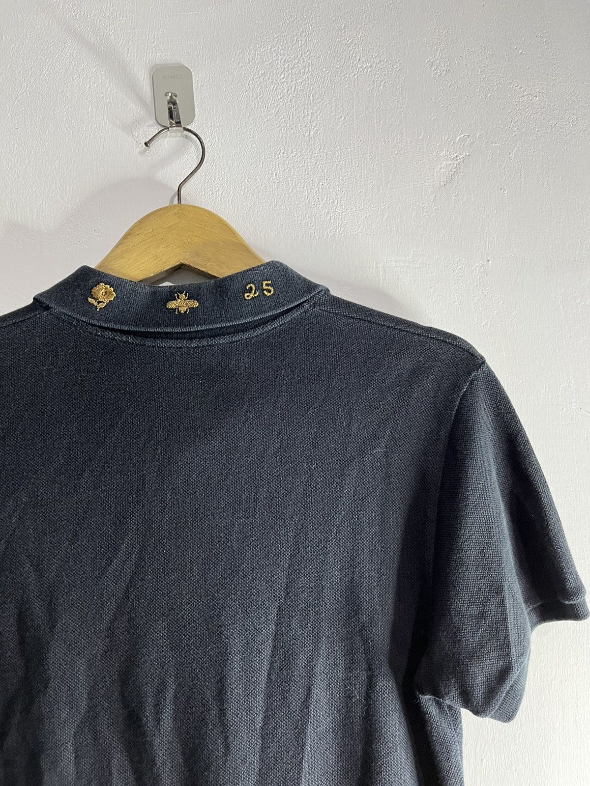 Gucci Black cotton embroidered gold polo shirt Size US S / EU 44-46 / 1 - 4 Thumbnail