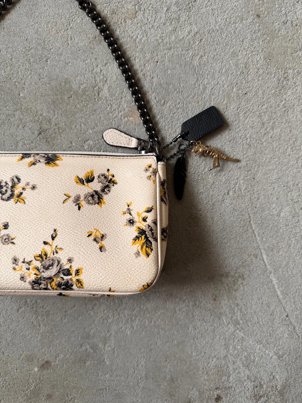 Coach Coach Nolita 19 Floral Shoulder Bag White/Yellow Size ONE SIZE - 9 Thumbnail