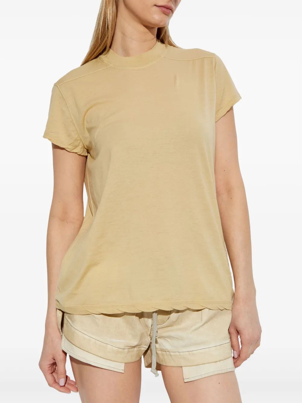 Rick Owens o1y0126 Crewneck T-Shirt in Marigold Size S / US 4 / IT 40 - 3 Thumbnail