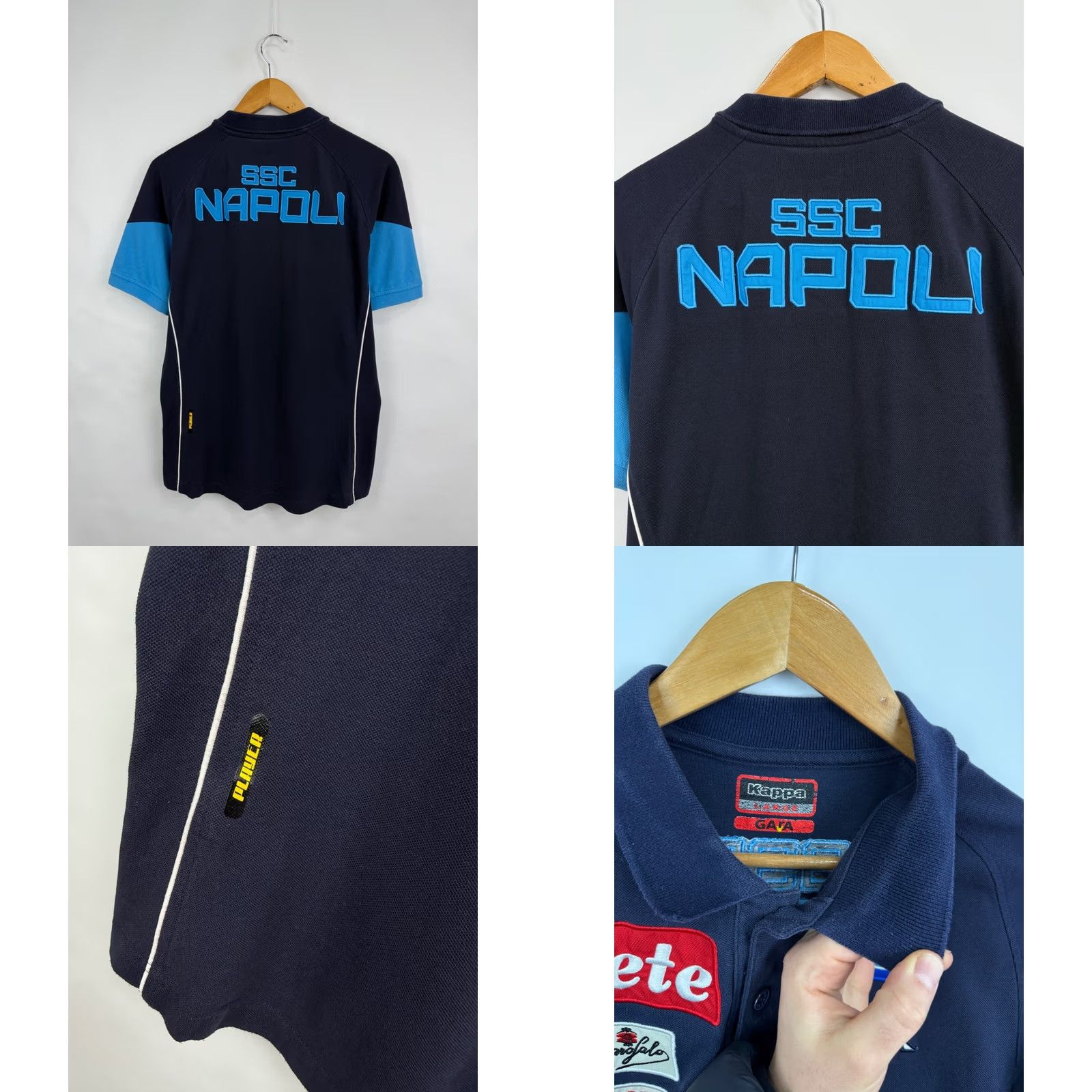 Kappa VINTAGE Kappa Napoli Italy Soccer Polo T-Shirt Retro Blue L Mens Size US L / EU 52-54 / 3 - 8 Thumbnail
