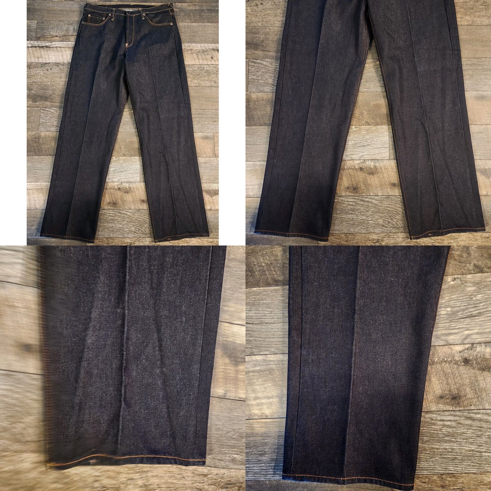RMC Jeans VINTAGE Red Monkey Jeans Mens 38x36 Baggy Embroidered Dark Blue Wide-Leg Jeans Mens Regular 38x36 Boys? Size US 38 / EU 54 - 8 Thumbnail