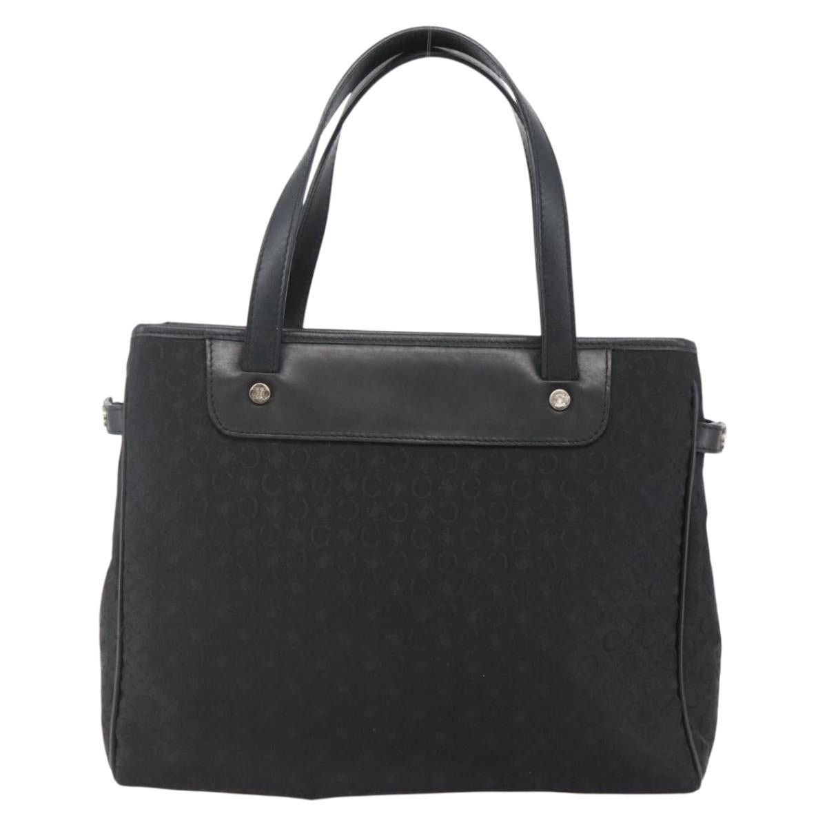 Celine CELINE C Macadam Canvas Hand Bag Black Silver Size ONE SIZE - 2 Thumbnail