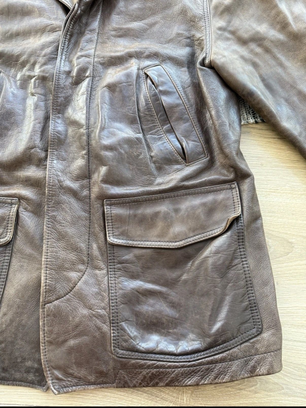 Timberland VINTAGE TIMBERLAND LEATHER COAT MENS WEATHERGEAR CASUALJAKET Size US L / EU 52-54 / 3 - 11 Thumbnail