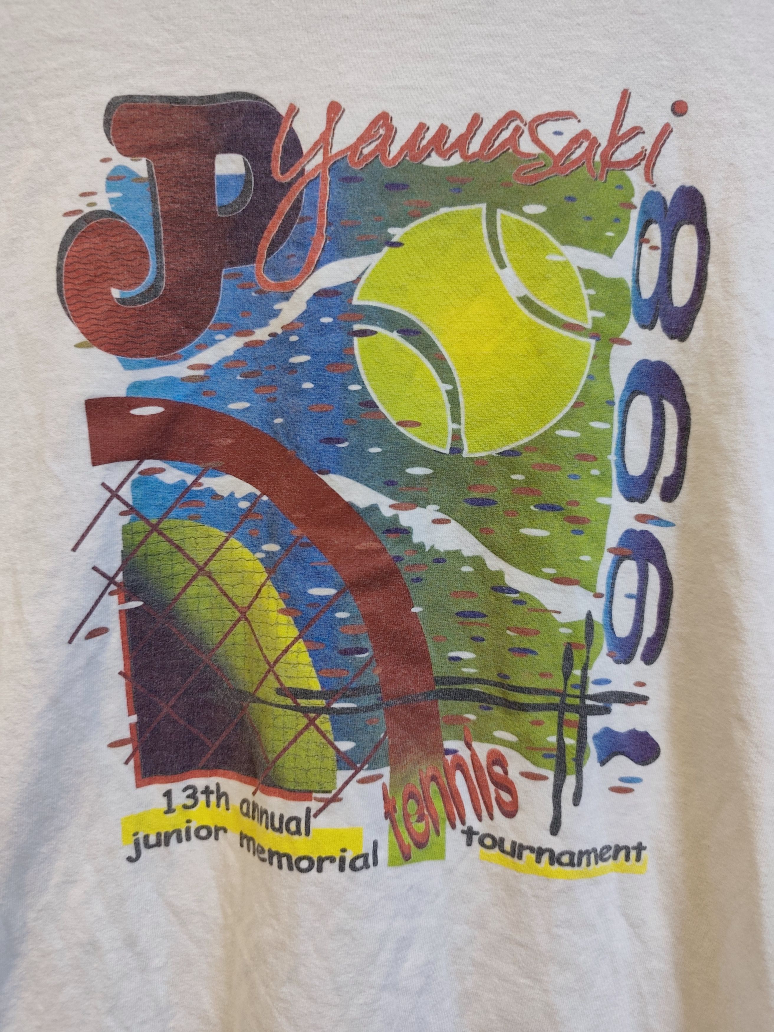 Quiksilver Vintage 1991 Quiksilver "Yamasaki Tennis" T-Shirt Size US L / EU 52-54 / 3 - 4 Thumbnail