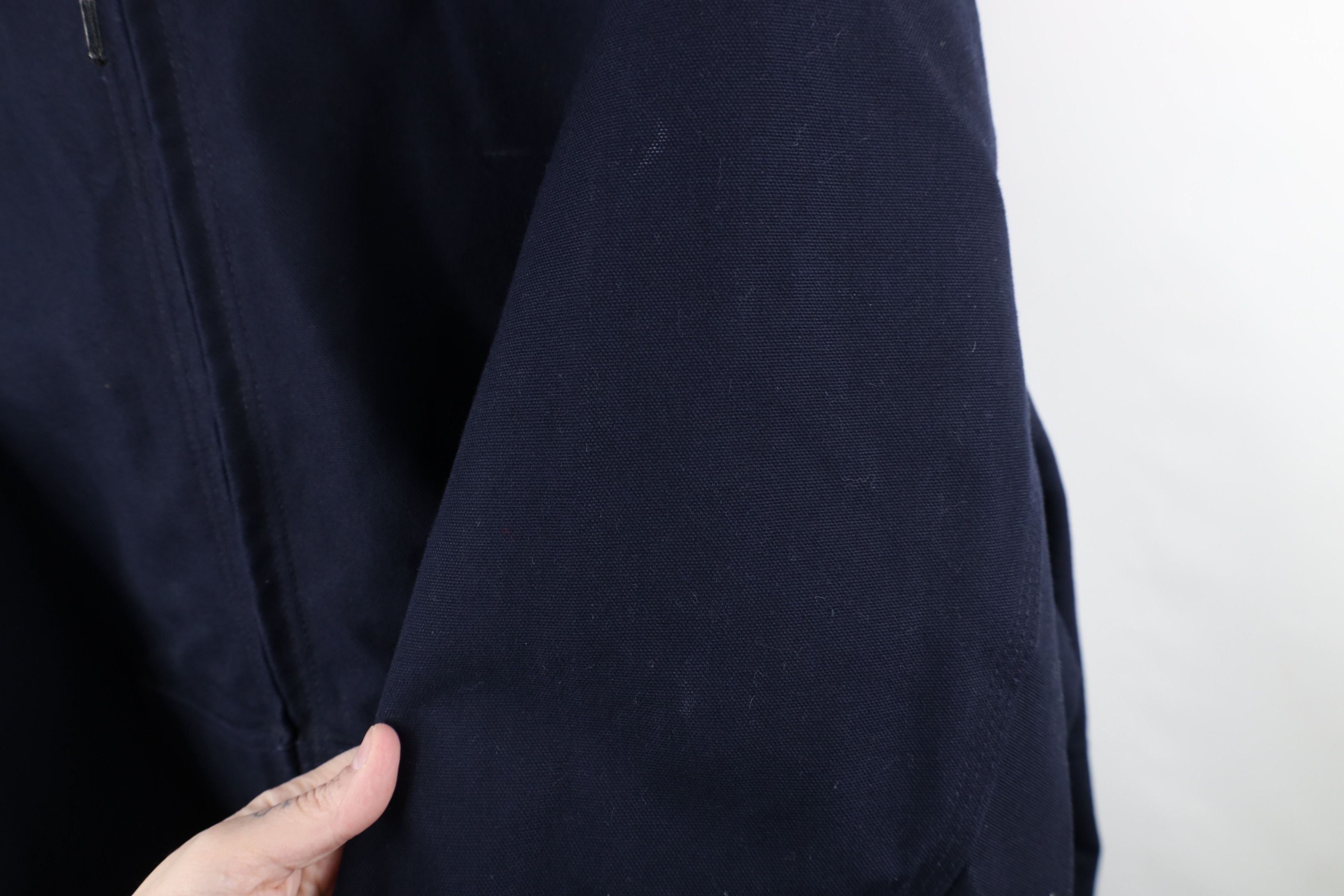 Carhartt × Vintage Vintage Y2K Carhartt Canvas Hooded Jacket Navy Blue USA Size US XXL / EU 58 / 5 - 7 Thumbnail