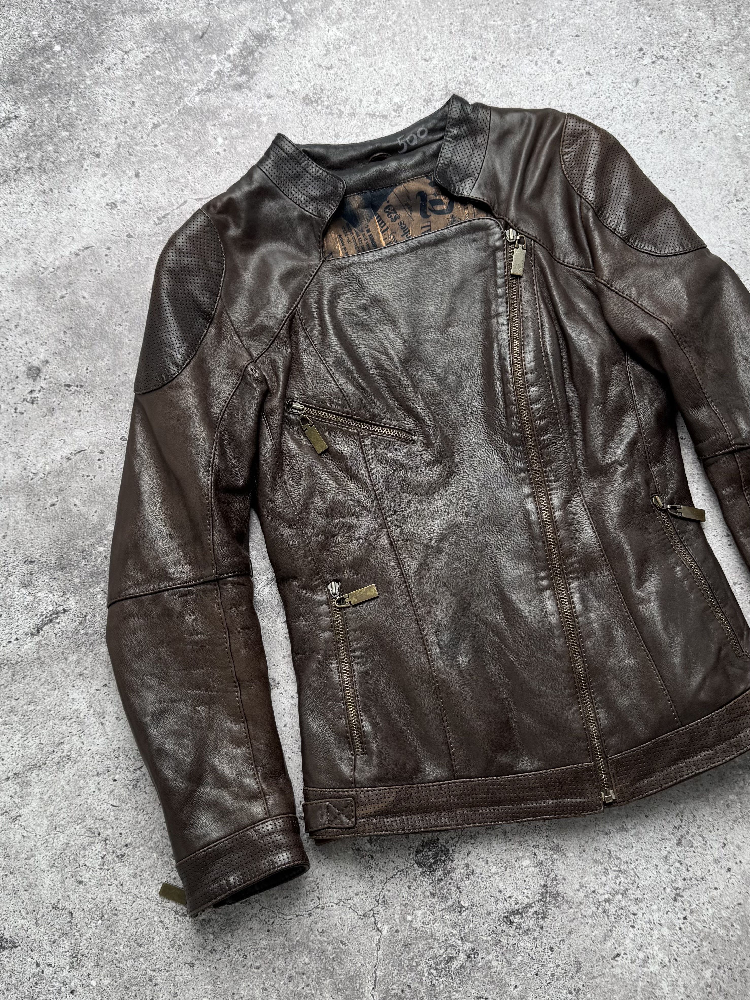 Vintage Vintage Leather Jacked With Zippers C5(V408)(E8) Size XS / US 0-2 / IT 36-38 - 2 Thumbnail