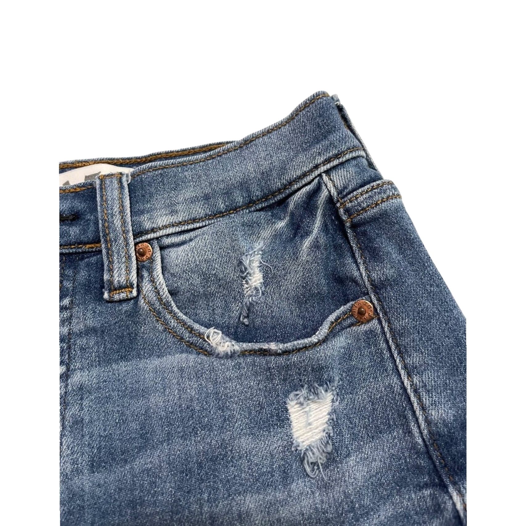 Denime Daze Shorts Womens Size 25 Blue Hug Stretch Denim Jean Shorts Size 42" / US 20 - 5 Thumbnail