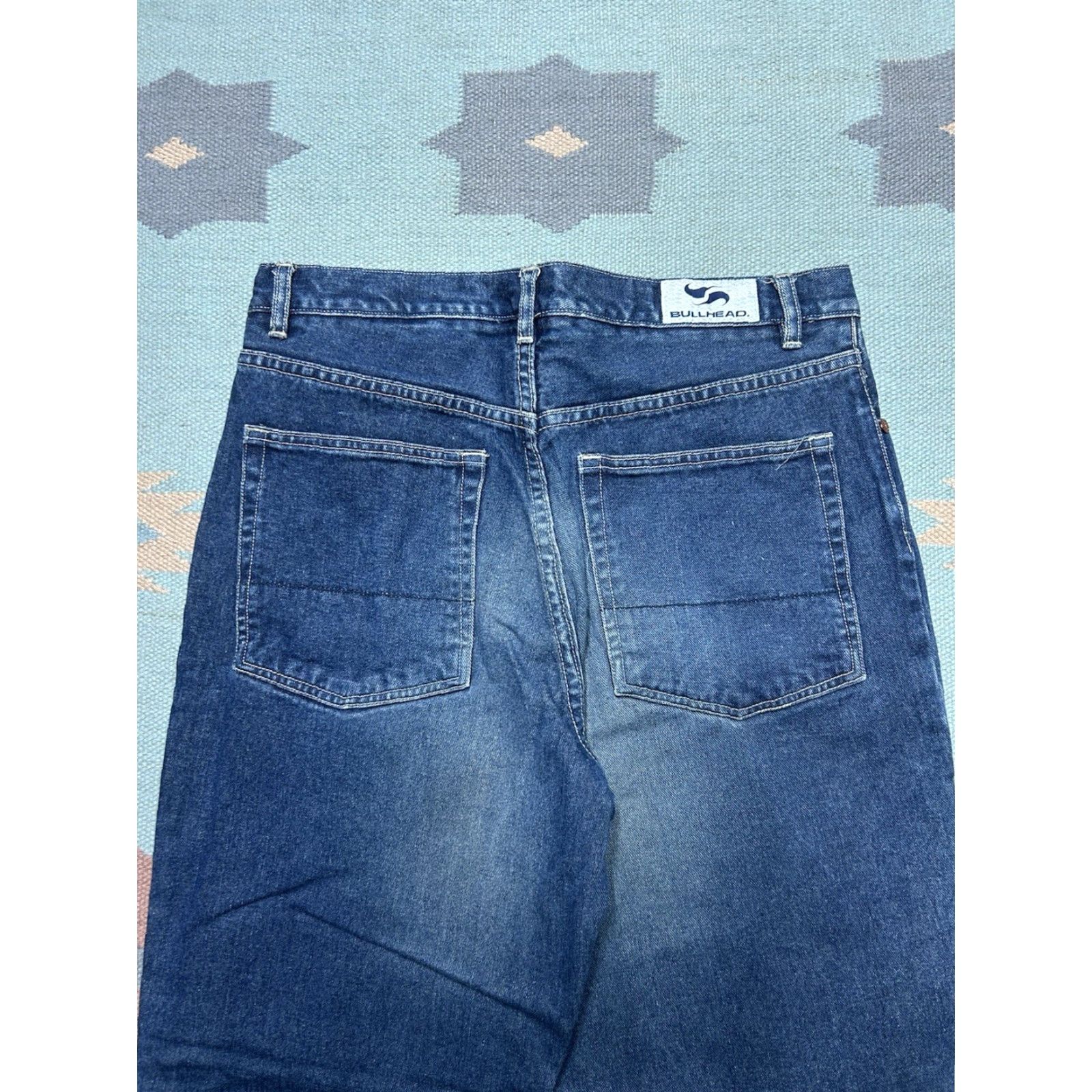 Denime VINTAGE Bullhead Jeans Straight Blue Denim Dark 32x32 Men Regular 32 Inseam Jeans Streetwear 90s Skater Style Size US 32 / EU 48 - 3 Thumbnail